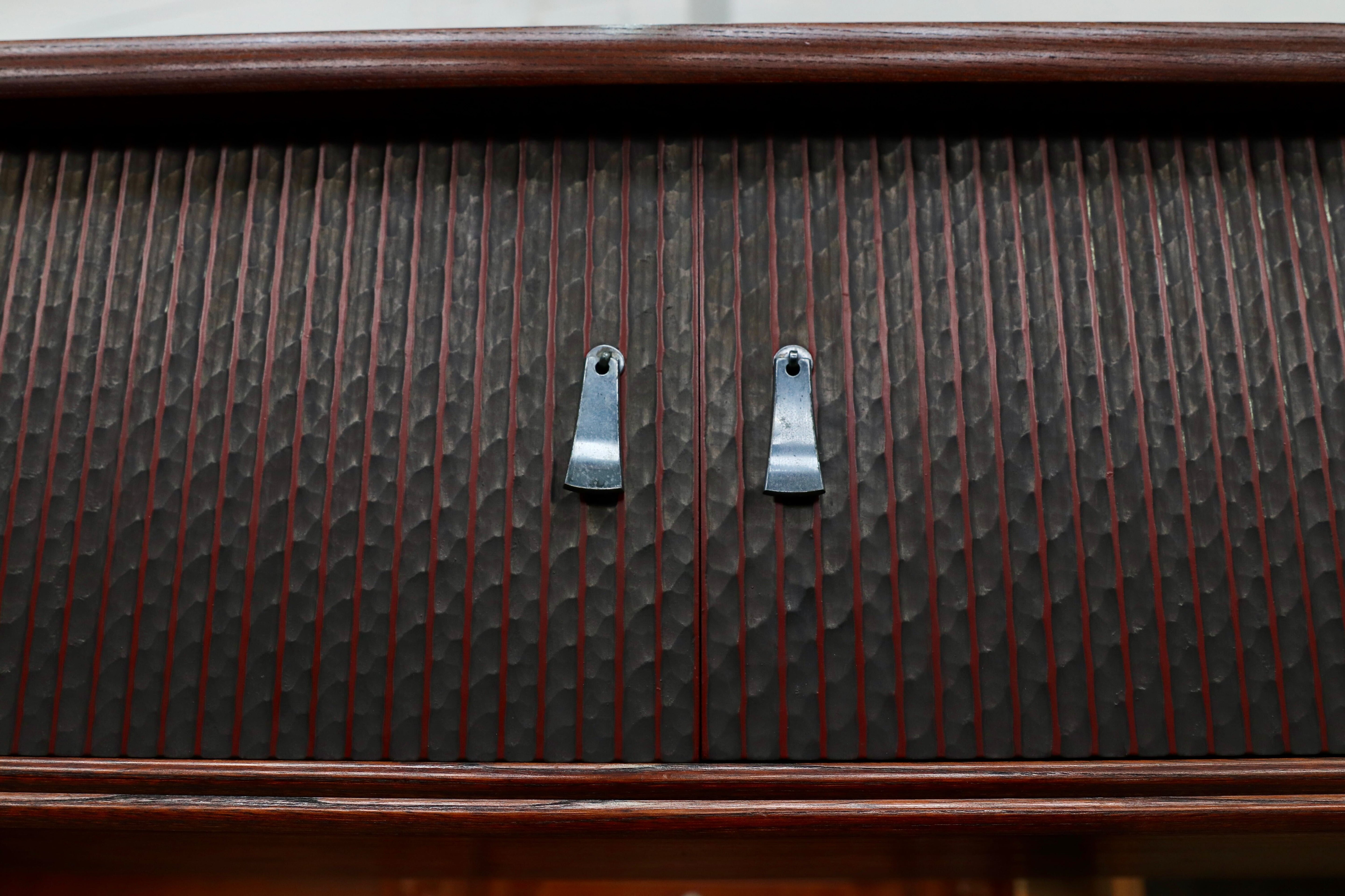 GMHK766○MORISHIGE / モリシゲ 茶棚 飾り棚 キャビネット サイドボード リビングボード 和家具 和モダン レトロ IDC大塚家具 大正モダン