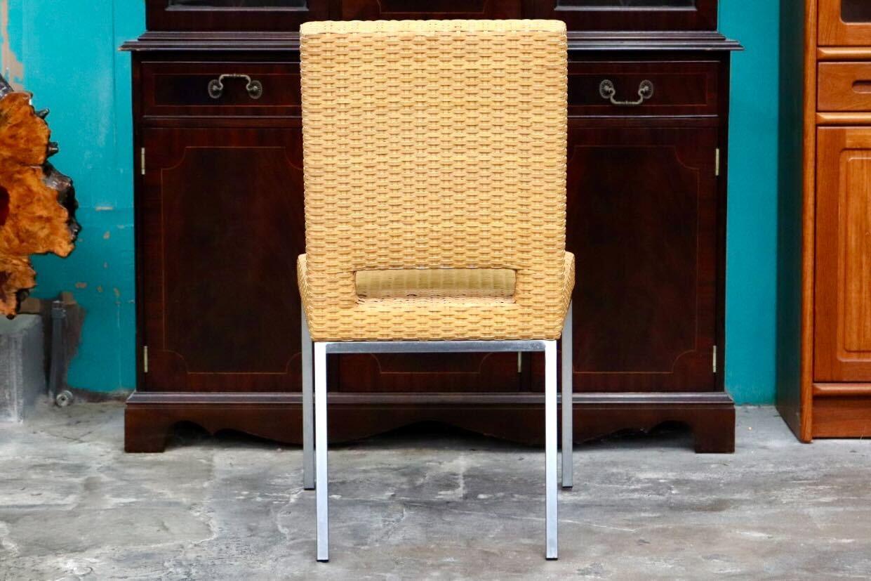 GMIK490C○HUKLA / 日本フクラ ヴァンテ VENTER ダイニングチェア アームレスチェア 椅子 レザー 水牛革編み モダン 国産家具