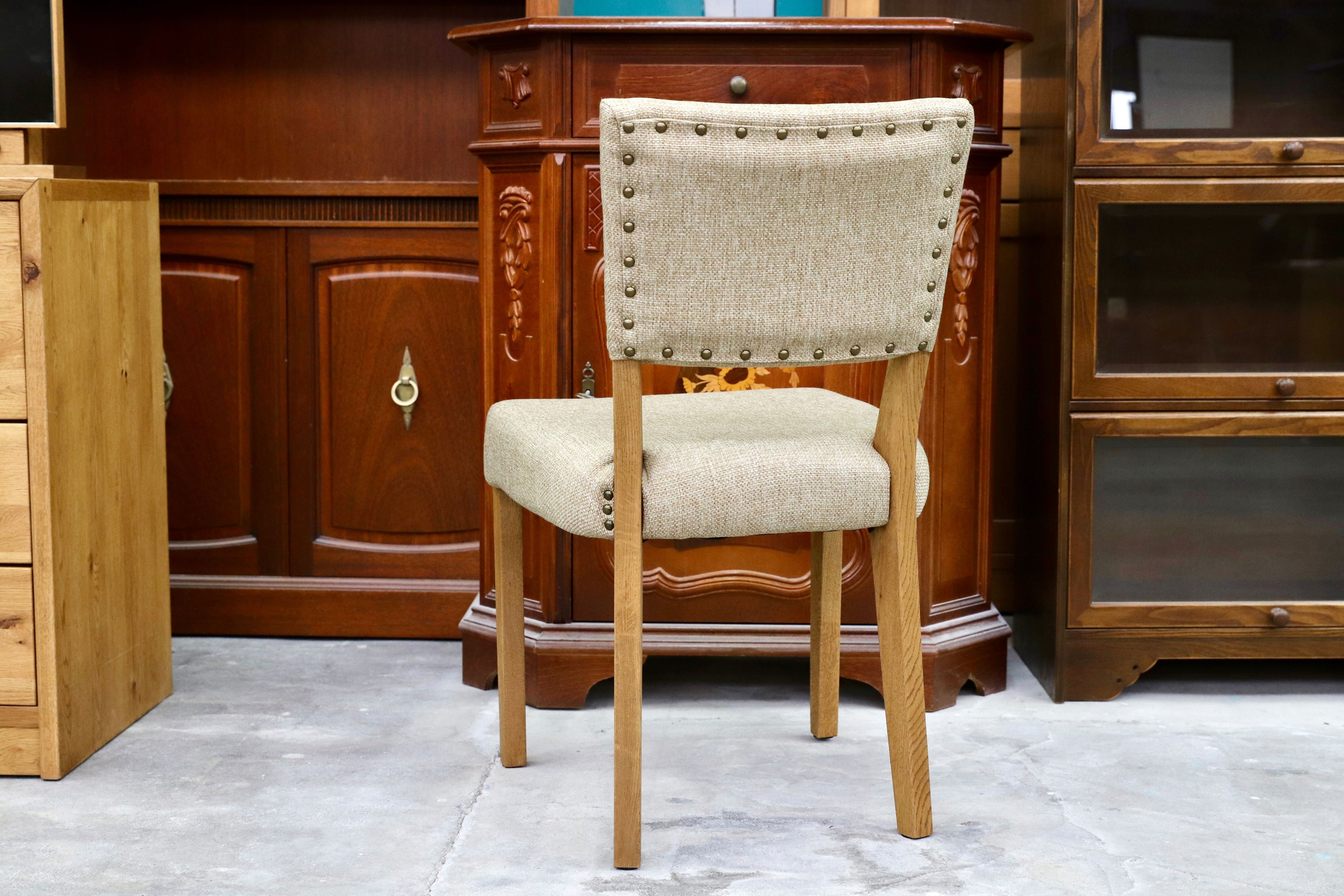 GMHH476○crash gate / クラッシュゲート イージーライフ BAKER CHAIR ダイニングチェア 椅子 オーク材 ファブリック 北欧スタイル