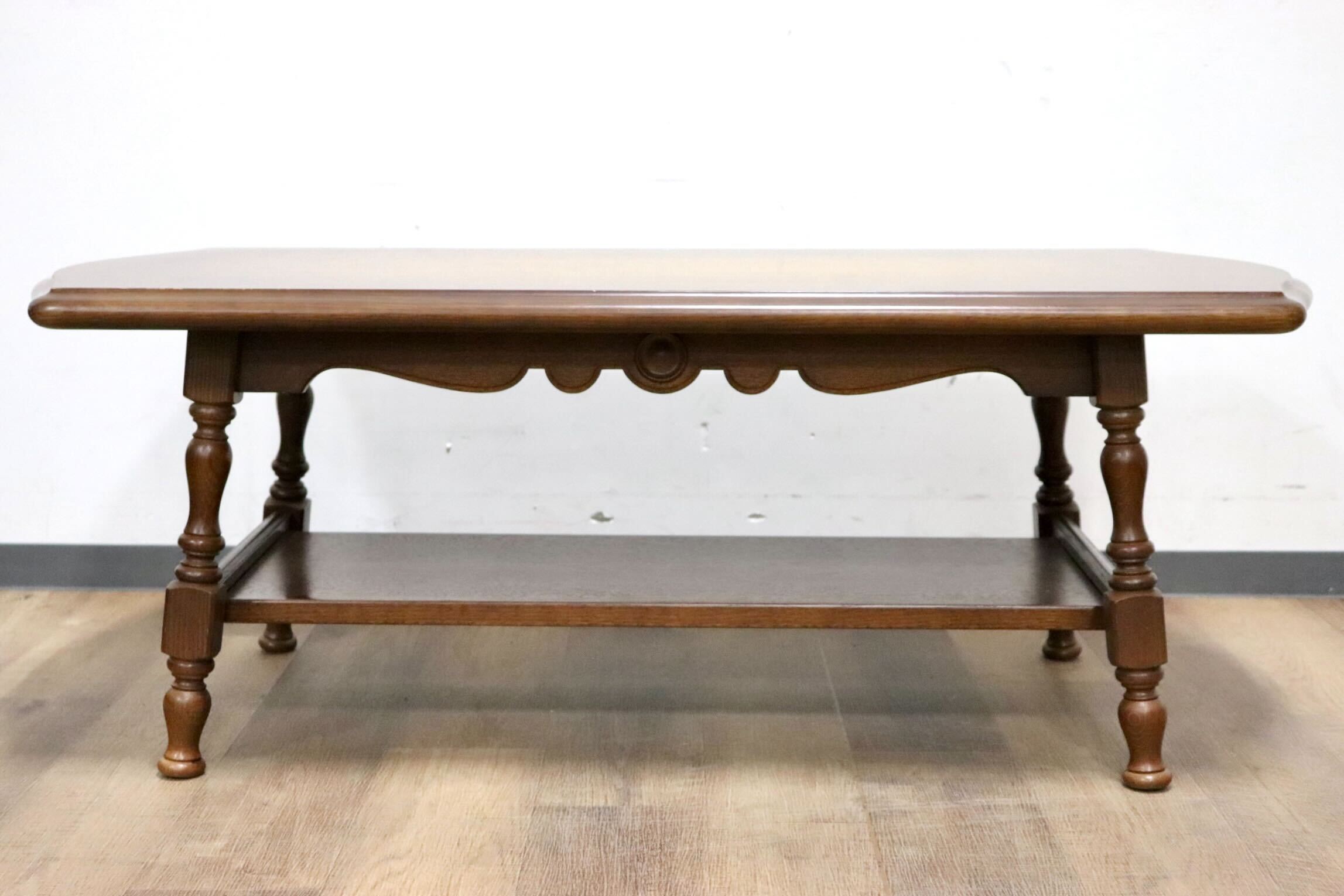 GMHH265○飛騨産業 / HIDA キツツキ 穂高 センターテーブル リビングテーブル コーヒーテーブル 楢材 カントリー クラシック 定価約10万