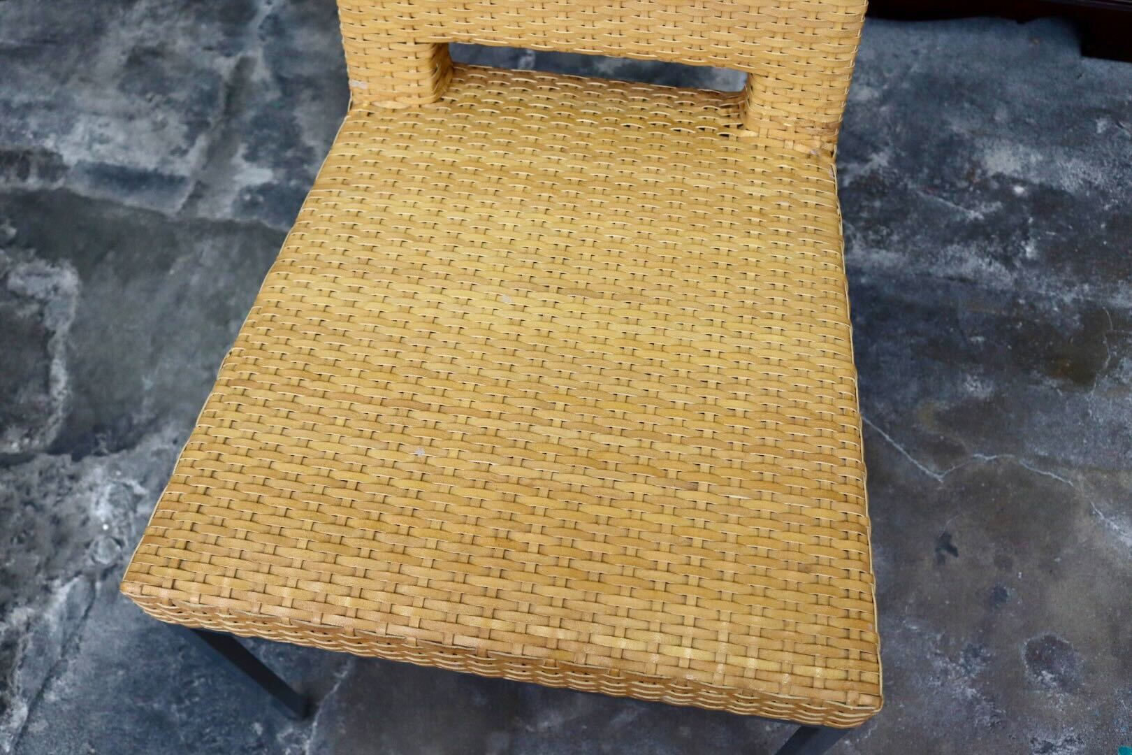 GMIK490C○HUKLA / 日本フクラ ヴァンテ VENTER ダイニングチェア アームレスチェア 椅子 レザー 水牛革編み モダン 国産家具