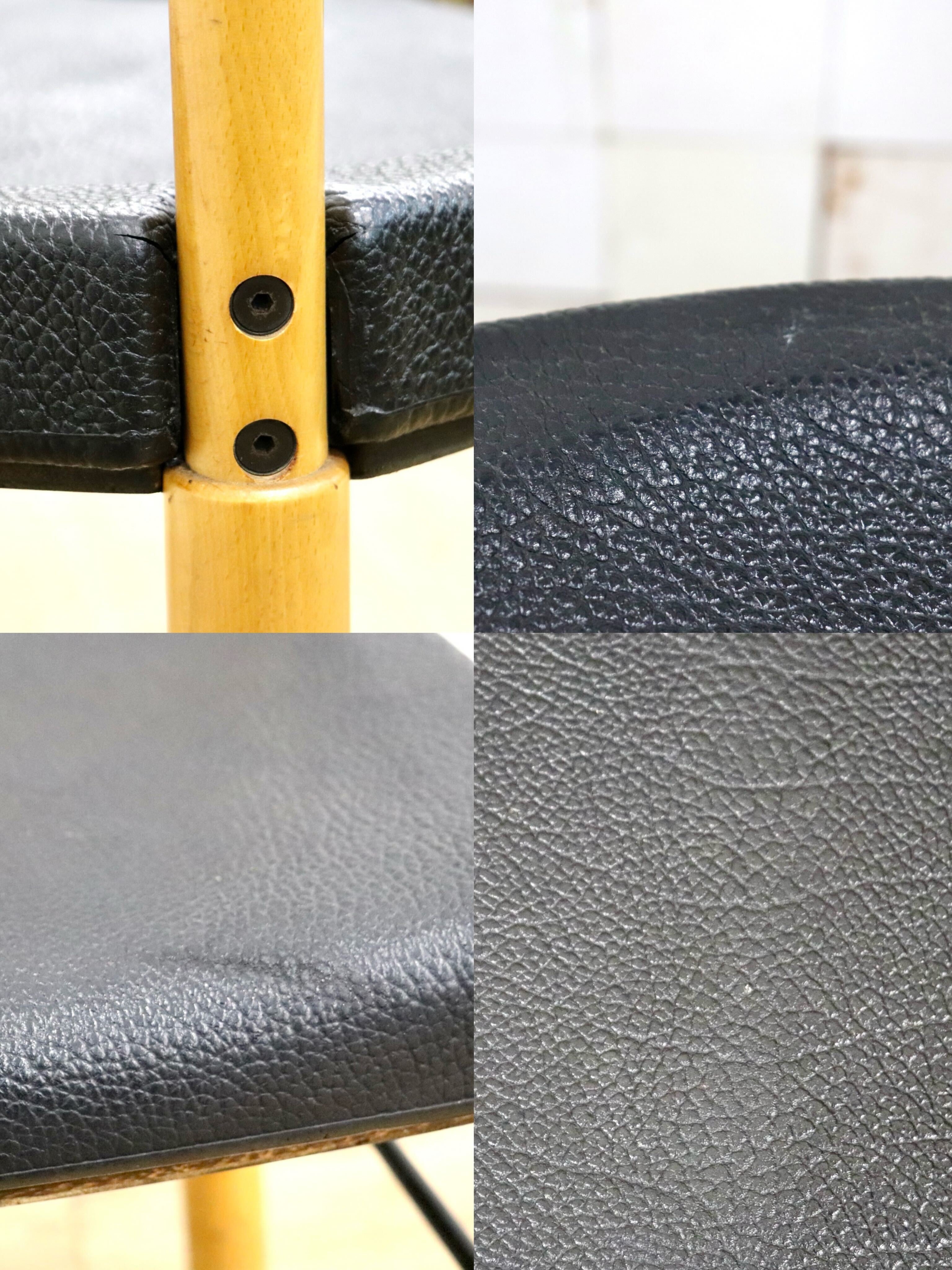 GMIN7G〇Cassina / カッシーナ レオナルドチェア ダイニングチェア Strassle collection社 スイス 椅子 ブラック 北欧スタイル