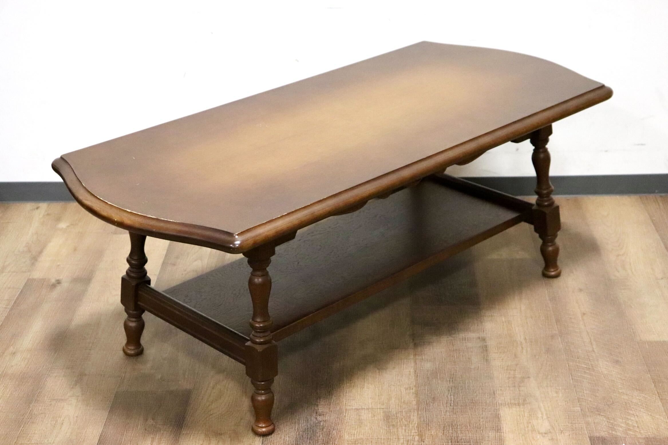 GMHH265○飛騨産業 / HIDA キツツキ 穂高 センターテーブル リビングテーブル コーヒーテーブル 楢材 カントリー クラシック 定価約10万