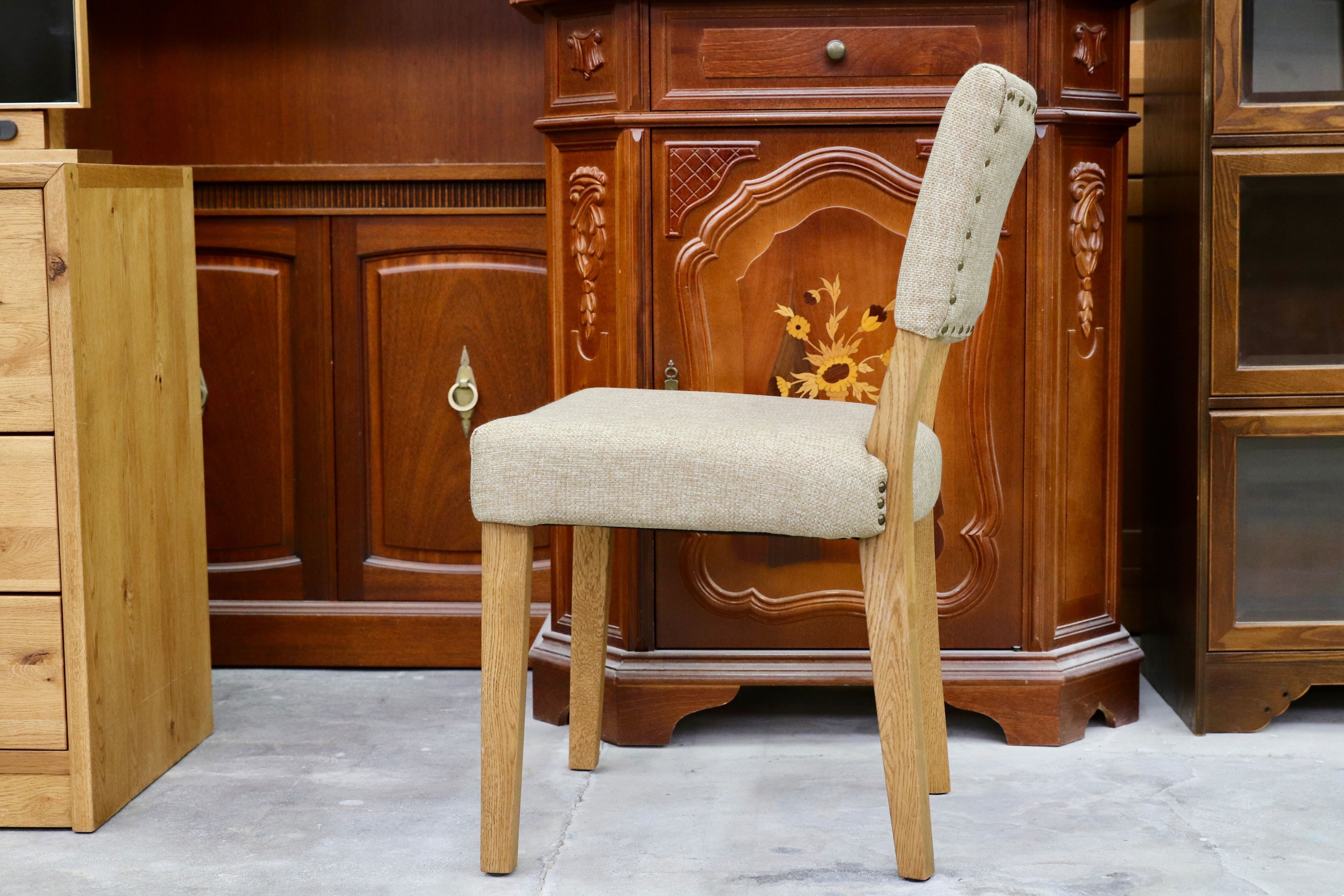 GMHH476○crash gate / クラッシュゲート イージーライフ BAKER CHAIR ダイニングチェア 椅子 オーク材 ファブリック 北欧スタイル