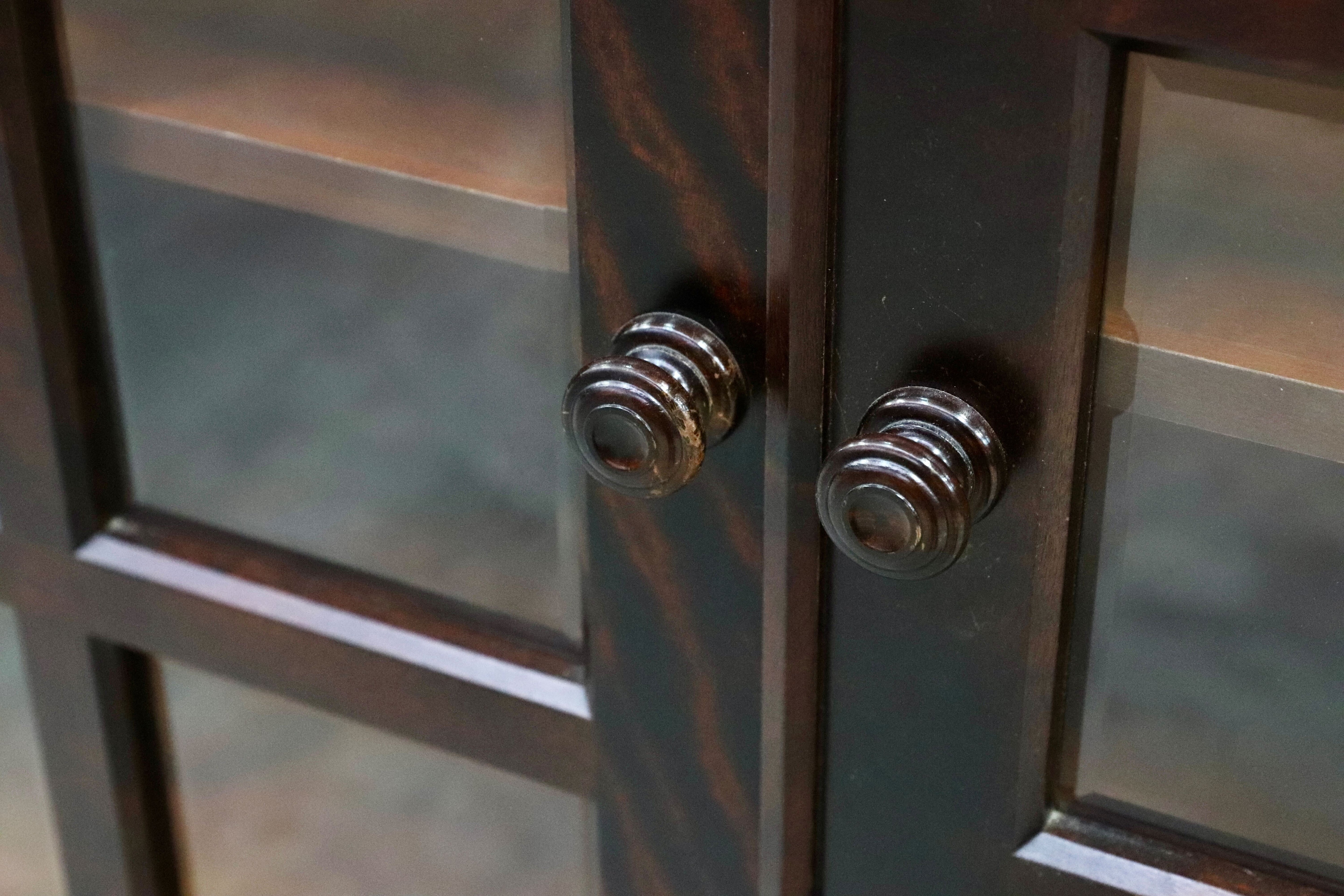 GMHK780○北海道民芸家具 ブックシェルフ 本棚 本箱 キャビネット ブックキャビネット 飾り棚 樺材 飛騨産業 民藝 アンティーク調 和家具