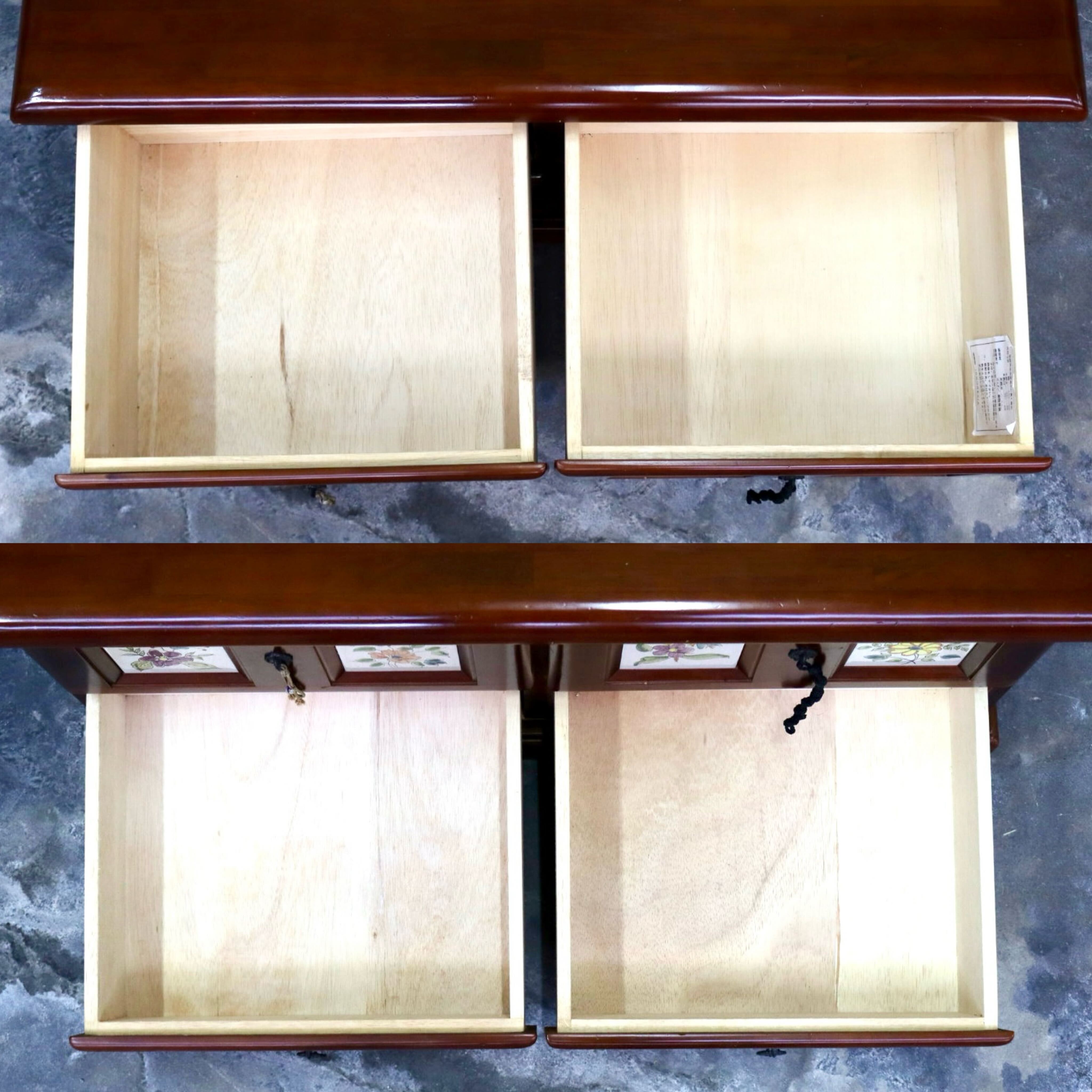 GMIK552A○ACTUS / アクタス バレンシア 2段チェスト キャビネット 収納 タイル 花柄 引き出し 木製 レトロ カントリー