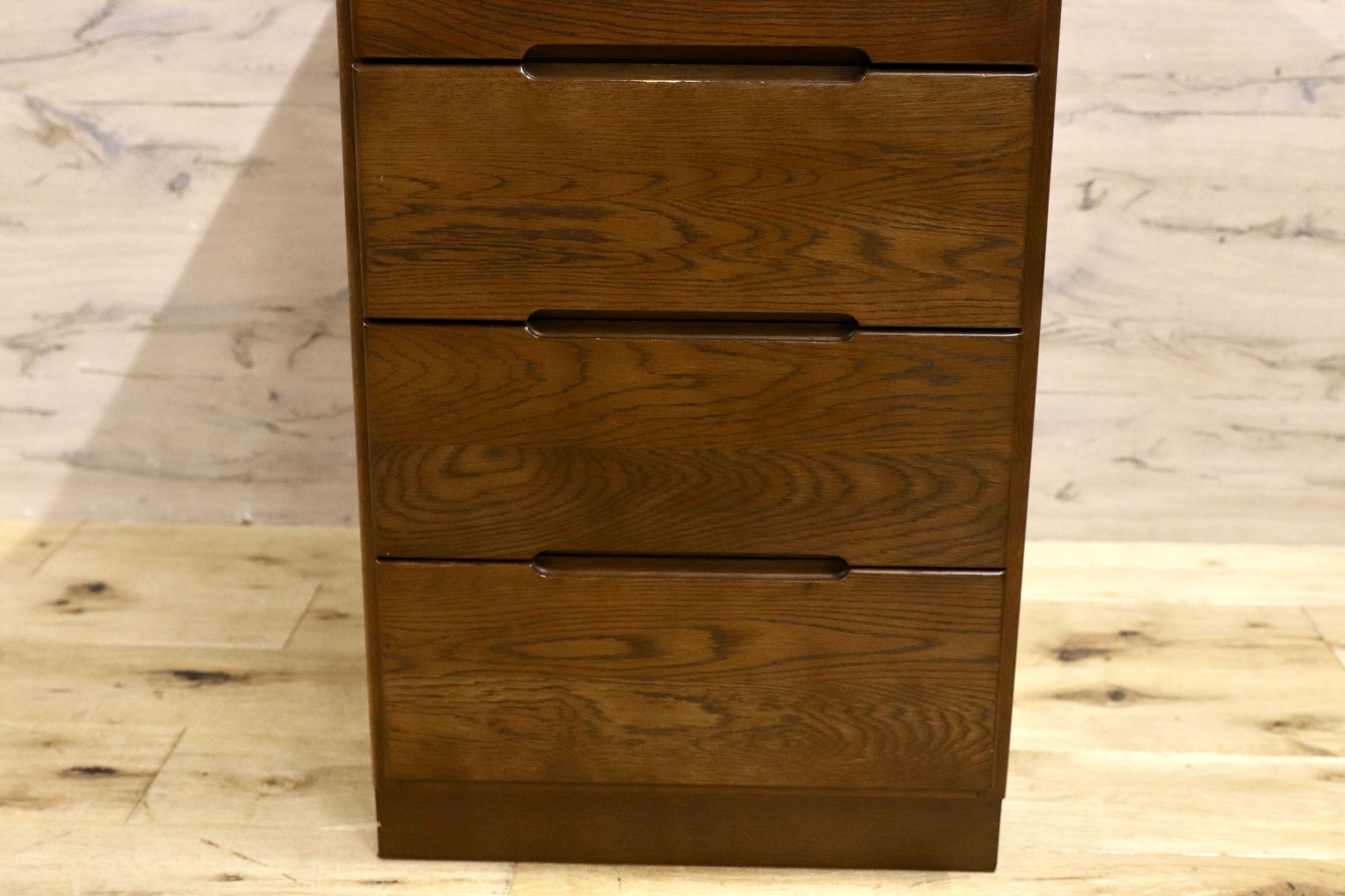 GMHN189AA○karimoku / カリモク 5段チェスト 脇机 袖机 デスクワゴン オーク ブラウン 国産家具 サイドキャビネット