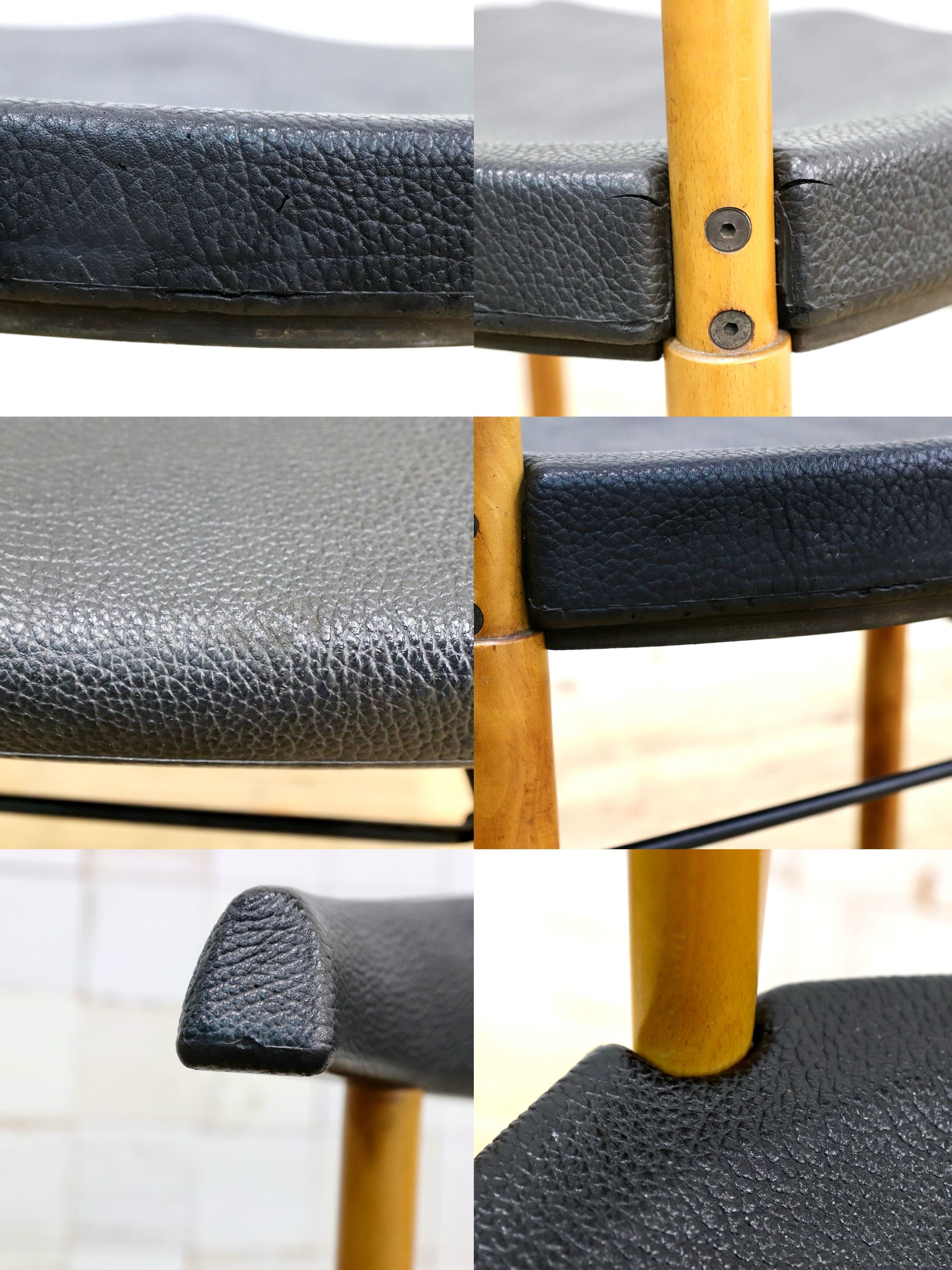 GMIN7L〇Cassina / カッシーナ レオナルドチェア ダイニングチェア Strassle collection社 スイス 椅子 ブラック 北欧スタイル