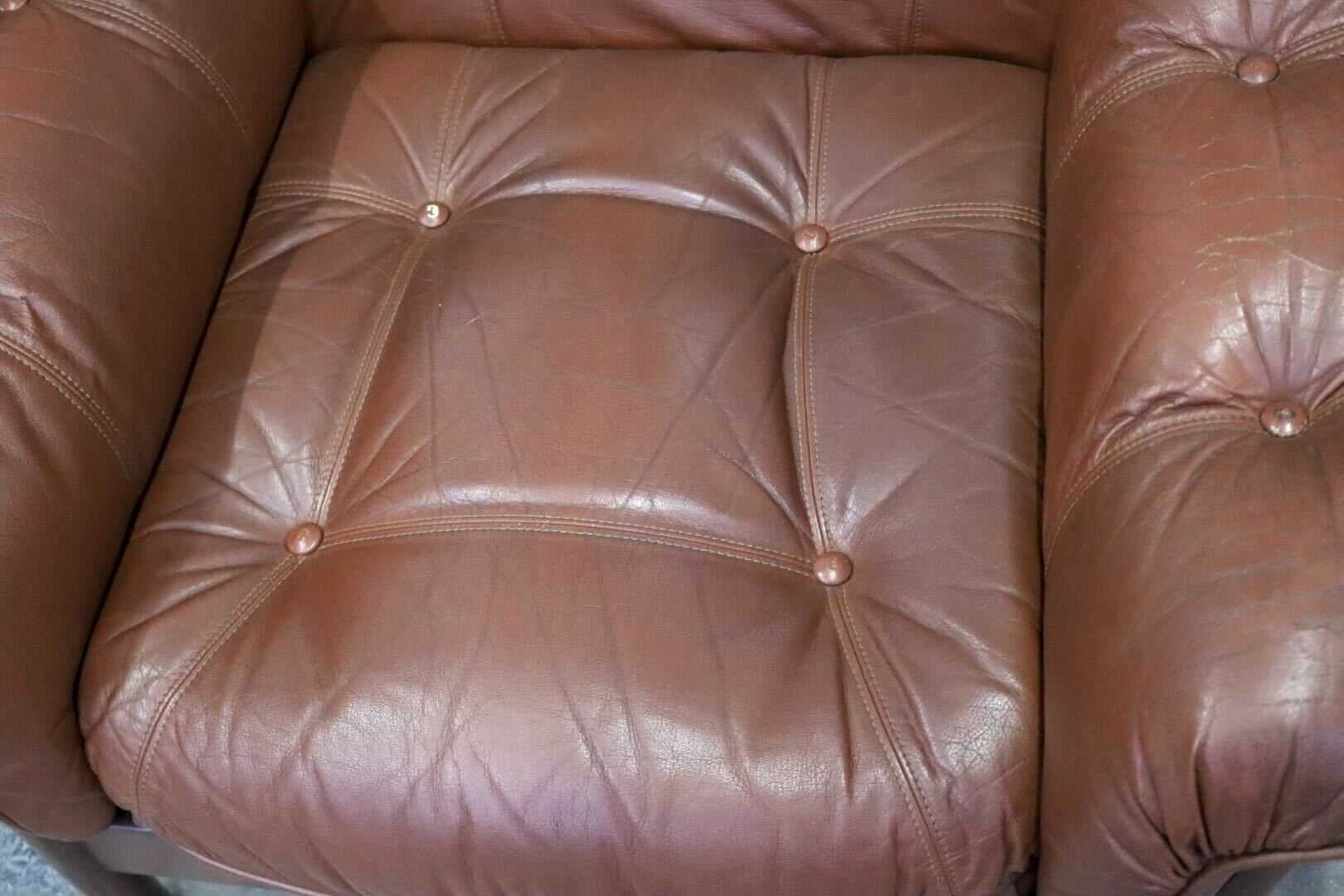 GMIH223C○maruni / マルニ Madison 1人掛けソファ シングルソファ 本革 ブラウン 北欧スタイル ヴィンテージ オールドマルニ 希少