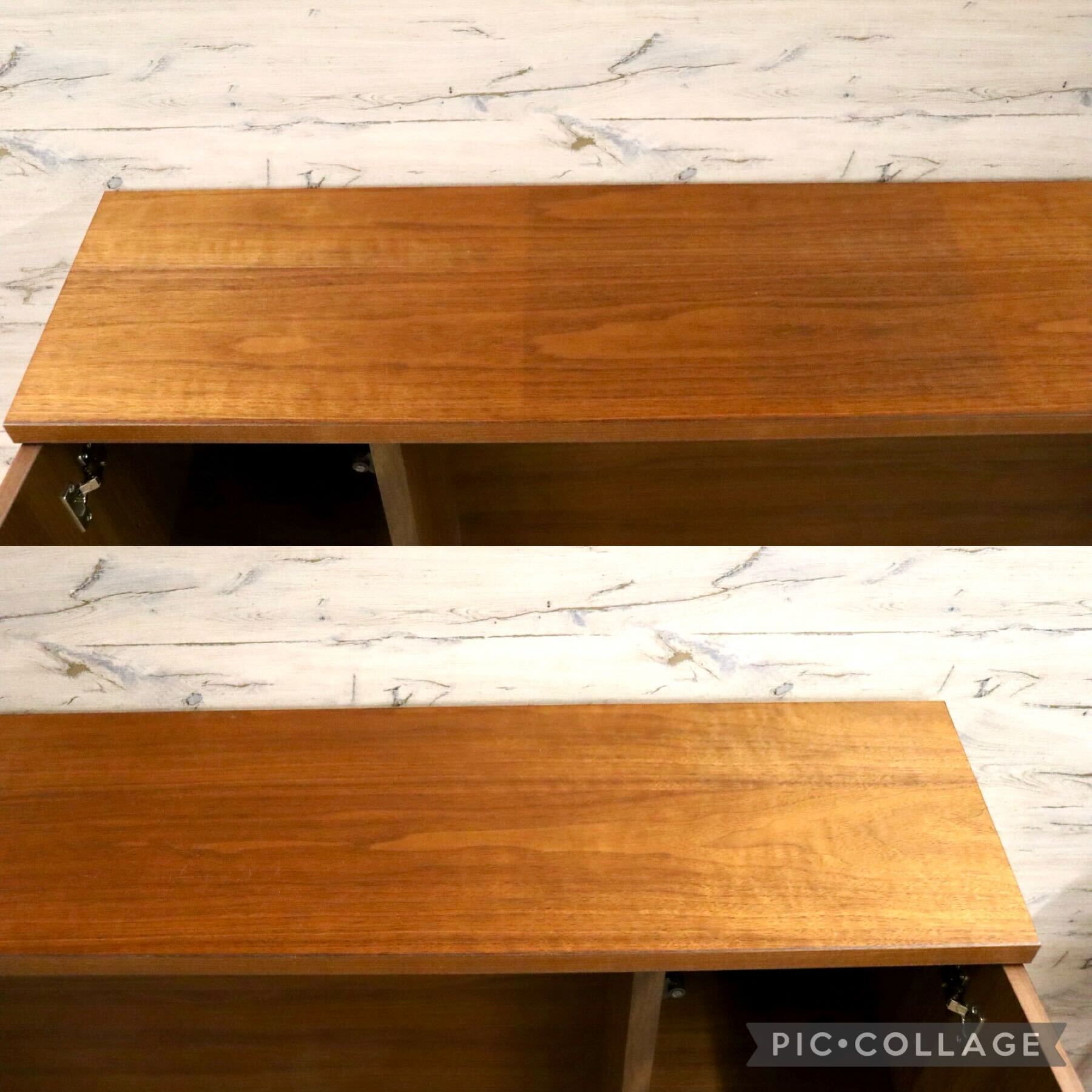 GMGH483○岡家具 NEWドーソン TVボード AVボード リビング収納 壁面 ハイタイプ ウォールナット IDC大塚家具 約20万