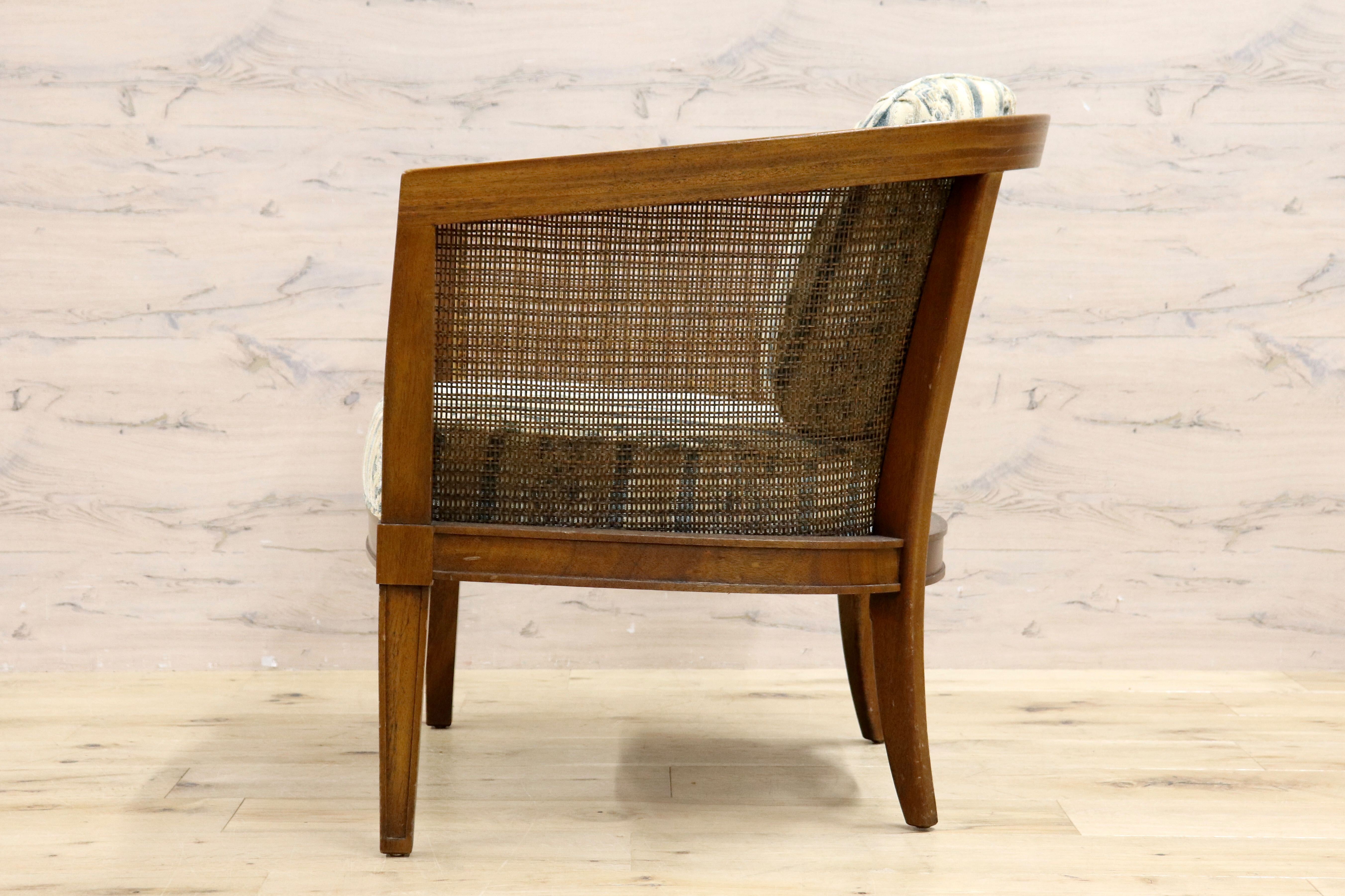 GMHK830C○DREXEL HERITAGE / ドレクセルヘリテイジ アームチェア シングルソファ ラウンジチェア ラタン ファブリック ヴィンテージ