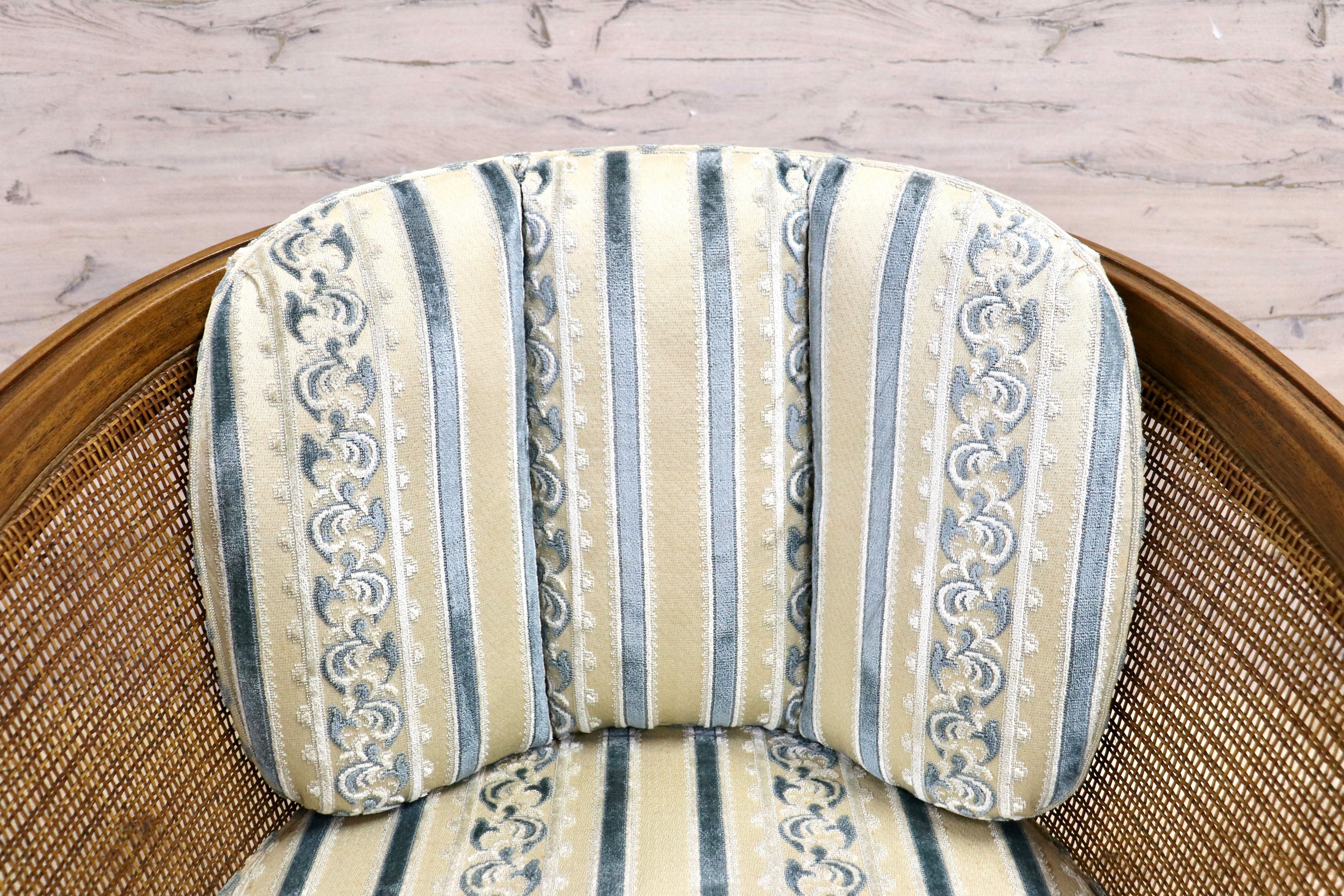 GMHK830C○DREXEL HERITAGE / ドレクセルヘリテイジ アームチェア シングルソファ ラウンジチェア ラタン ファブリック ヴィンテージ