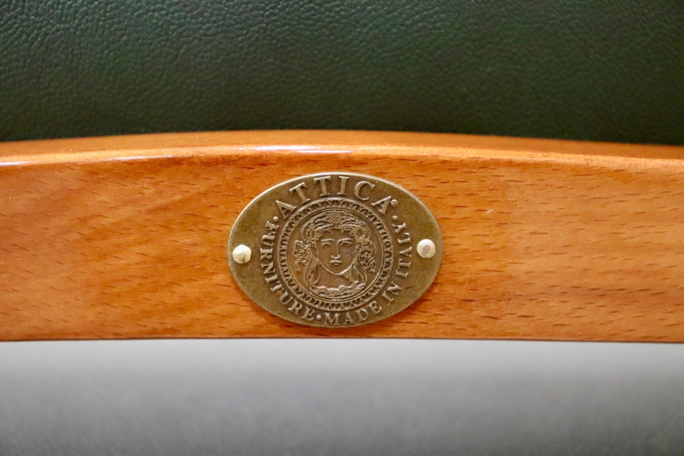 GMGH291A○ATTICA FURNITURE イタリア製 クラシック アームチェア ダイニングチェア ヨーロピアン 鋲打ち 猫脚 合皮 定価約8万 展示品