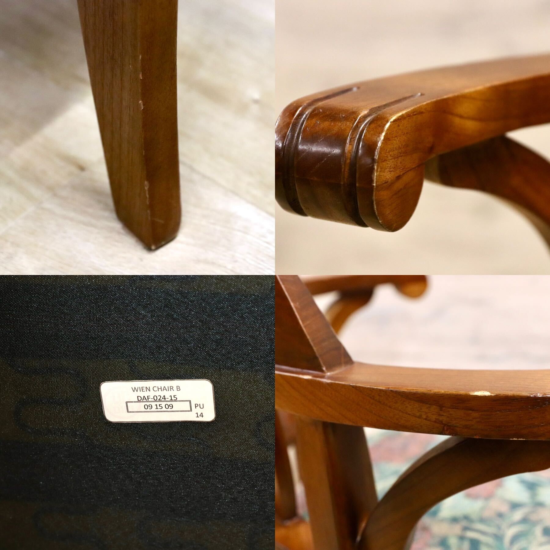 GMHS269C○英国カントリースタイル ダイニングチェア アームチェア 食卓椅子 ファブリック 花柄 アンティーク 検)三越ブルージュ 東海家具