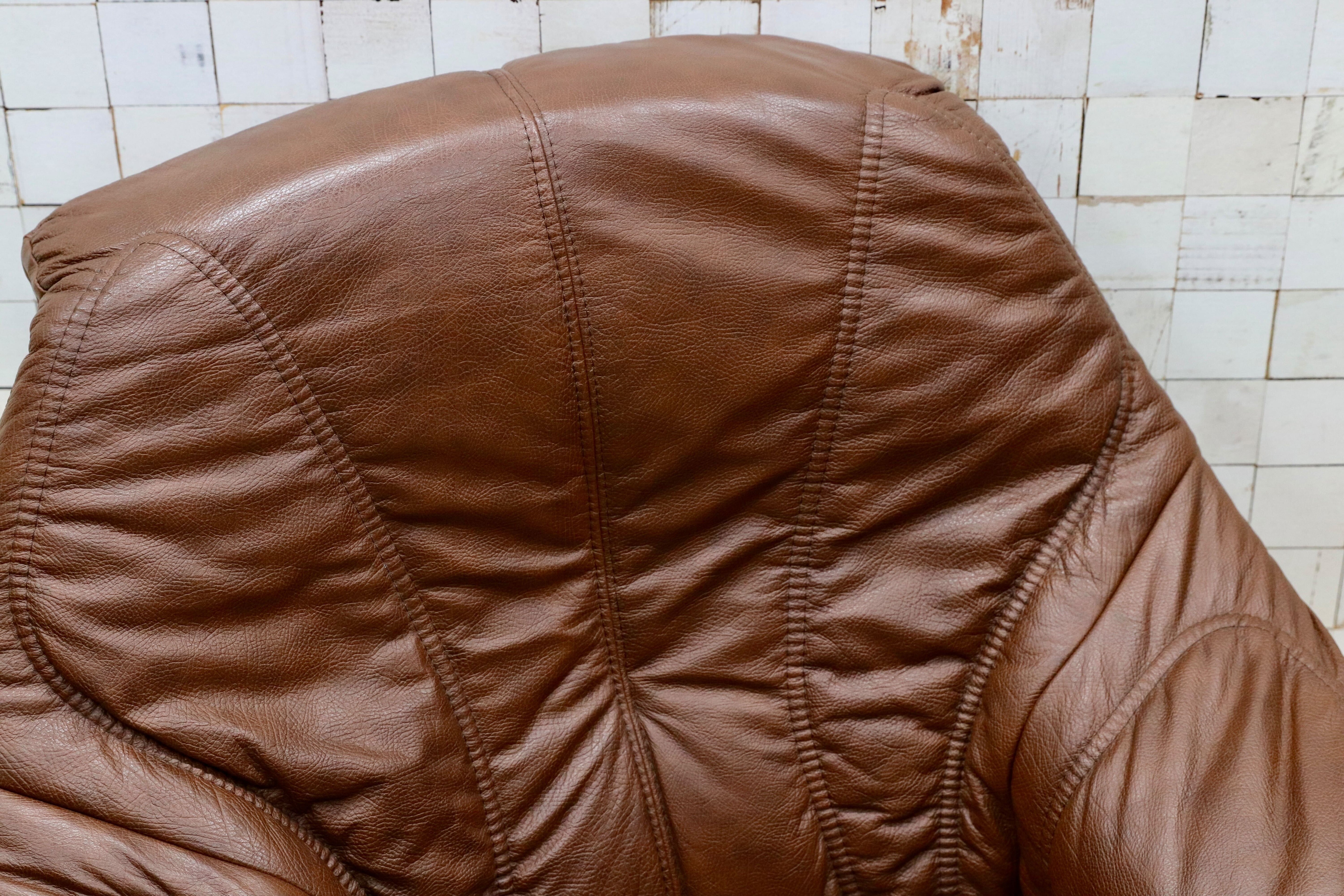 GMGT226A○オランダ製 ダッチカントリー 1人掛けソファ シングルソファ オーク材 本革 応接 リビング チェア 椅子 約35万 ヴィンテージ