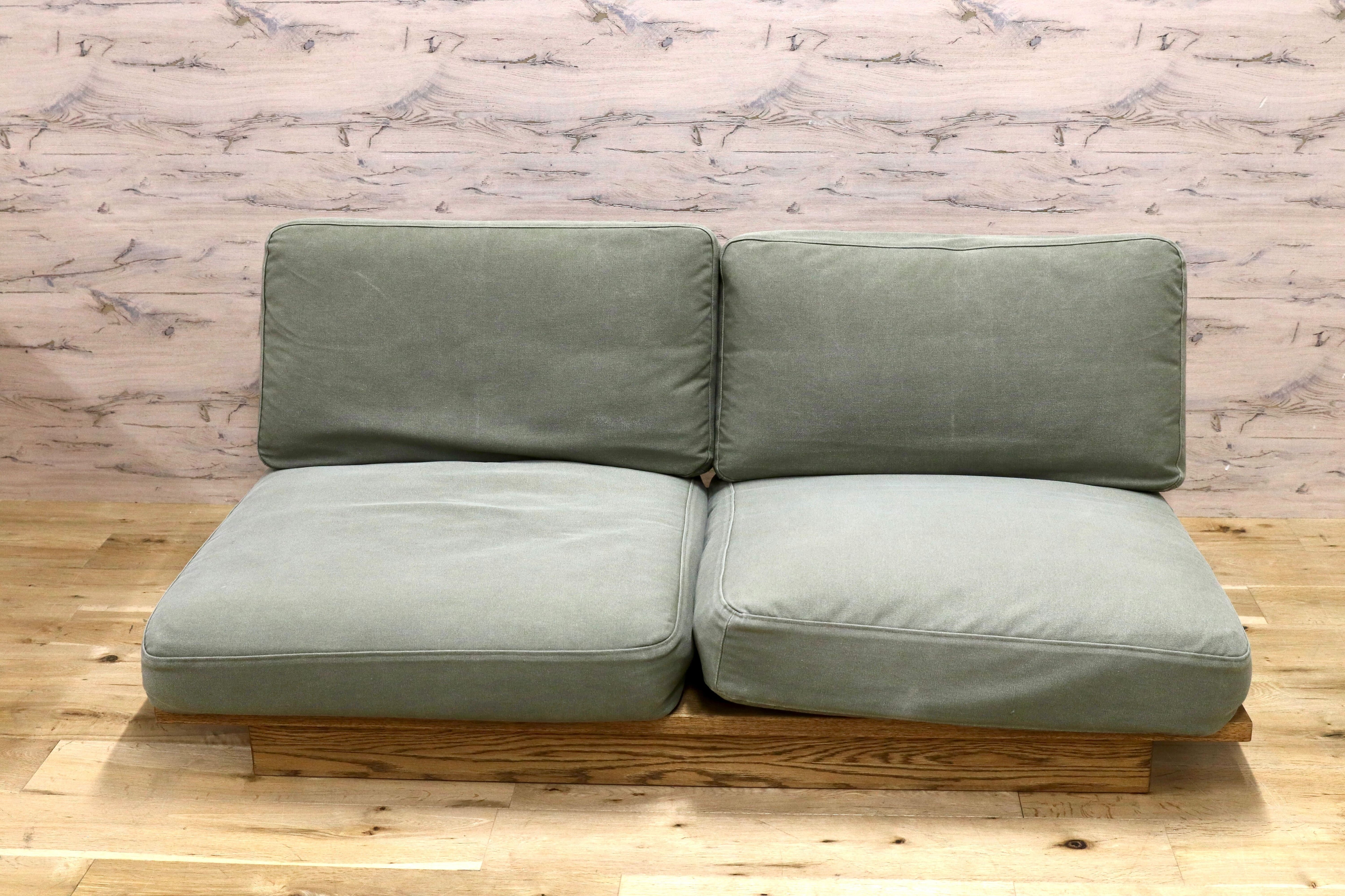 GMIH487○MOMO NATURAL / モモナチュラル CLOUD LOW SOFA | 2P | CLEAR 2人掛けソファ ラブソファ 約15万