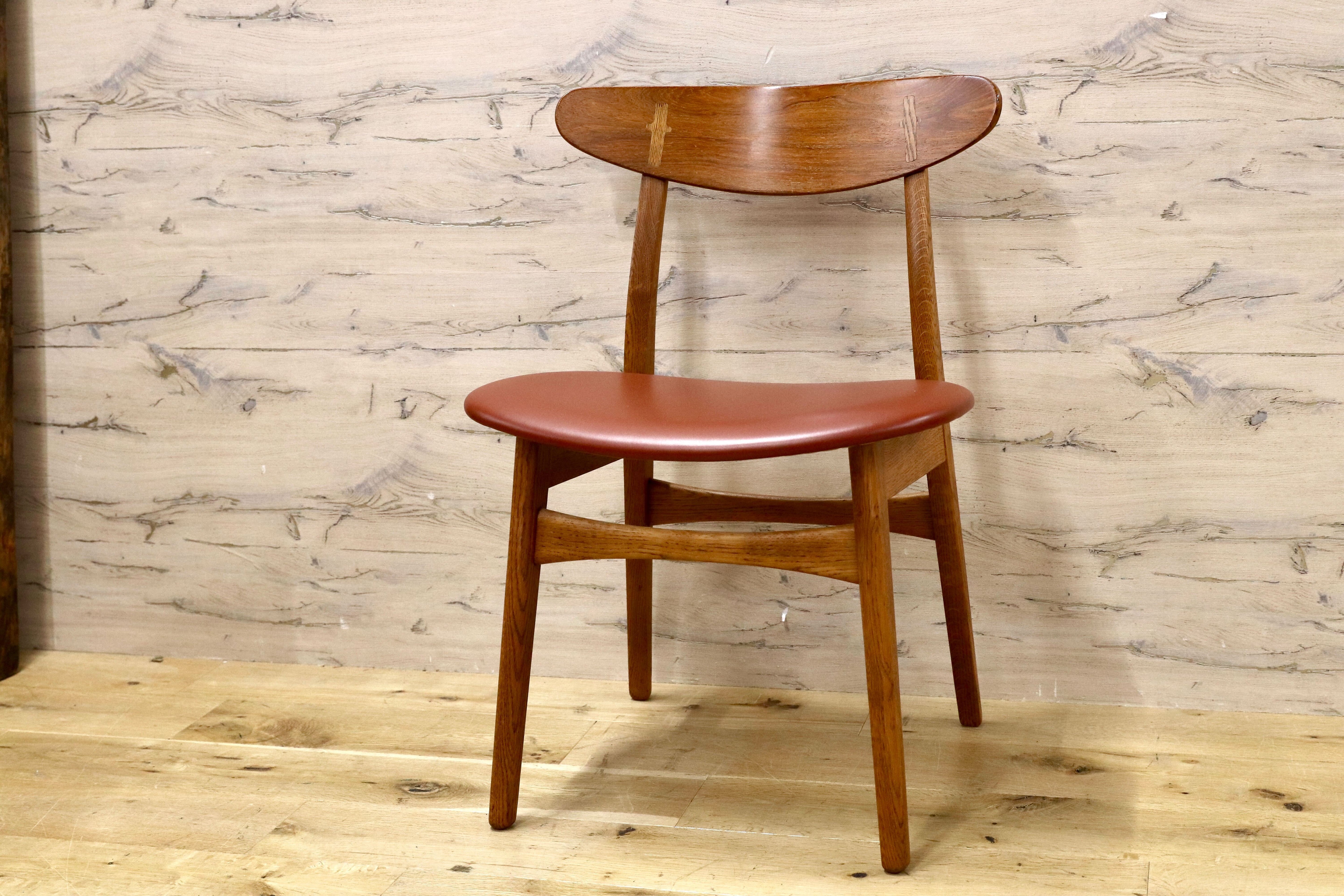 GMHO31A○Kitani / キタニ CH30 ハンス・J・ウェグナー ダイニングチェア 椅子 北欧モダン 名作 オーク材 レザー Hans J. Wegner