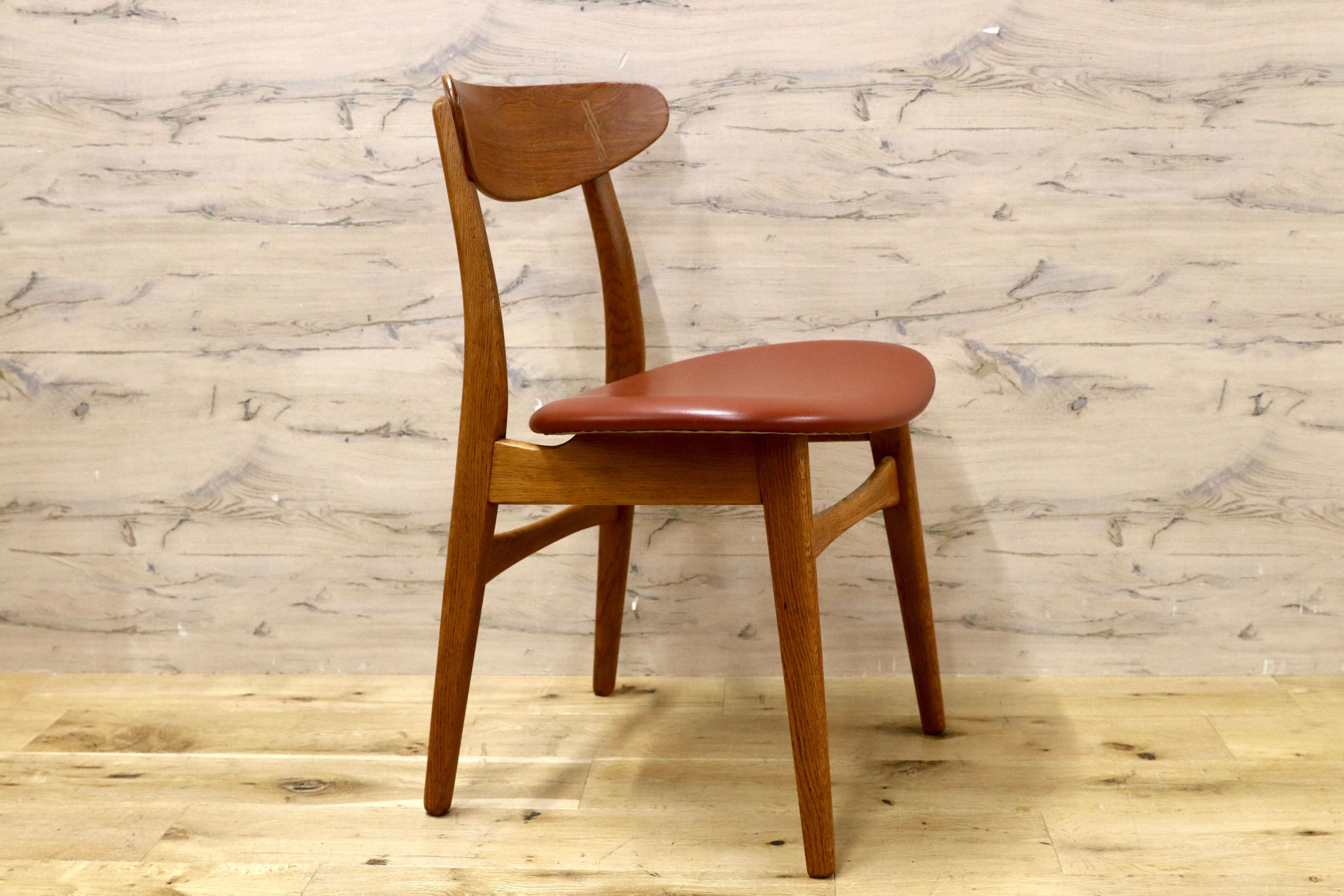 GMHO31A○Kitani / キタニ CH30 ハンス・J・ウェグナー ダイニングチェア 椅子 北欧モダン 名作 オーク材 レザー Hans J. Wegner