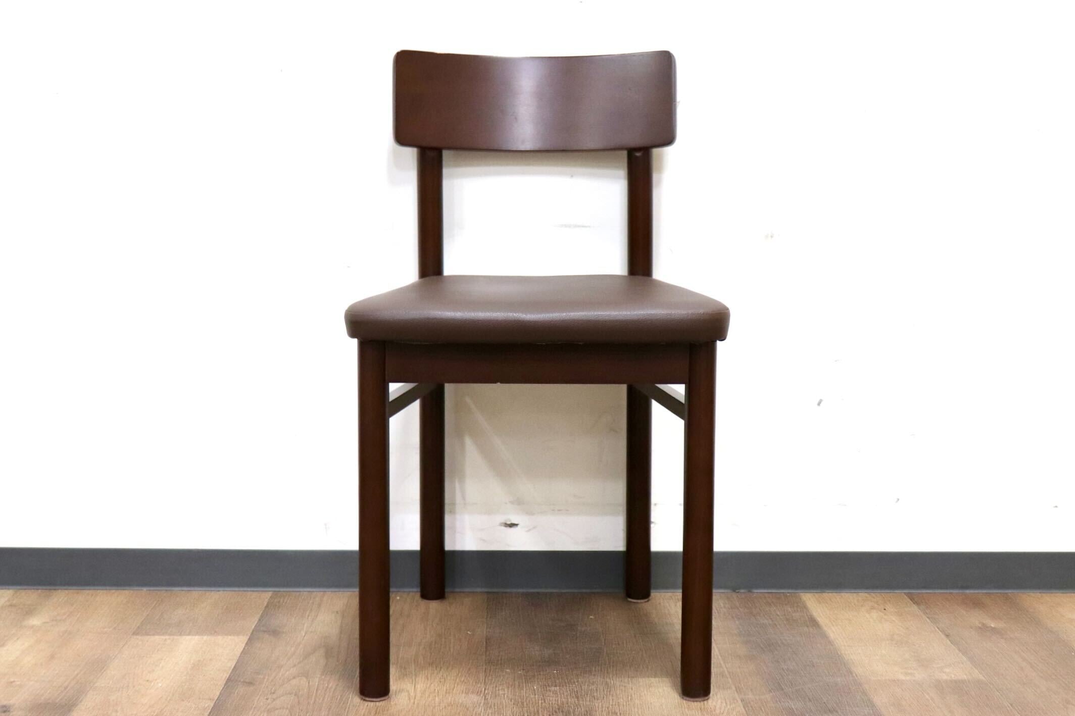 GMHH21○Proceed / プロシード ダイニングチェア 椅子 食卓椅子 アームレスチェア 木製 合皮 ブラウン モダン 店舗用 飲食店