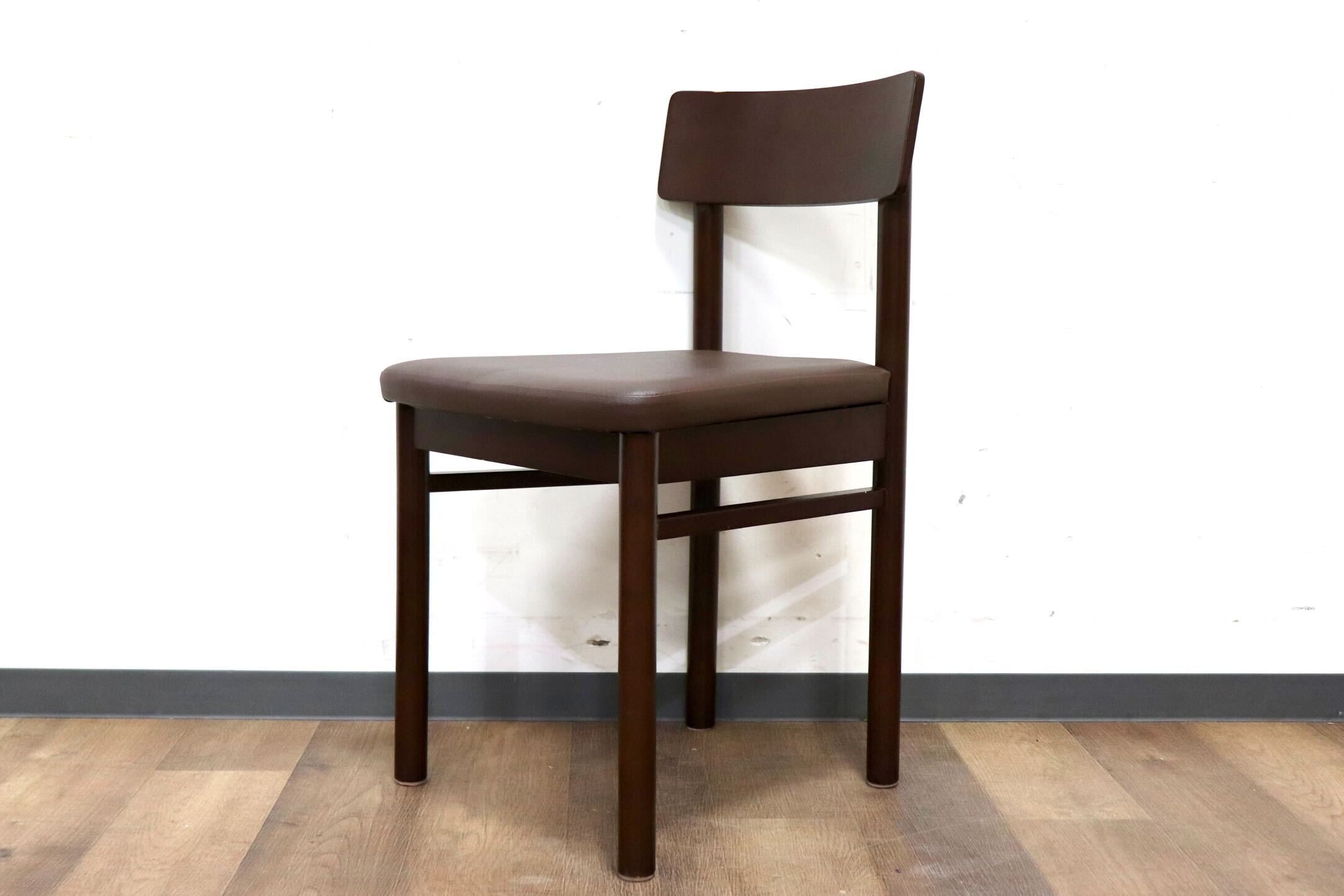 GMHH21○Proceed / プロシード ダイニングチェア 椅子 食卓椅子 アームレスチェア 木製 合皮 ブラウン モダン 店舗用 飲食店