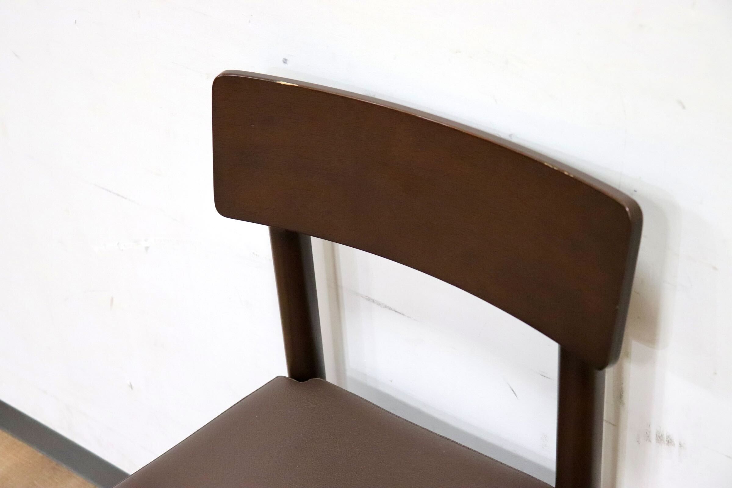 GMHH21○Proceed / プロシード ダイニングチェア 椅子 食卓椅子 アームレスチェア 木製 合皮 ブラウン モダン 店舗用 飲食店