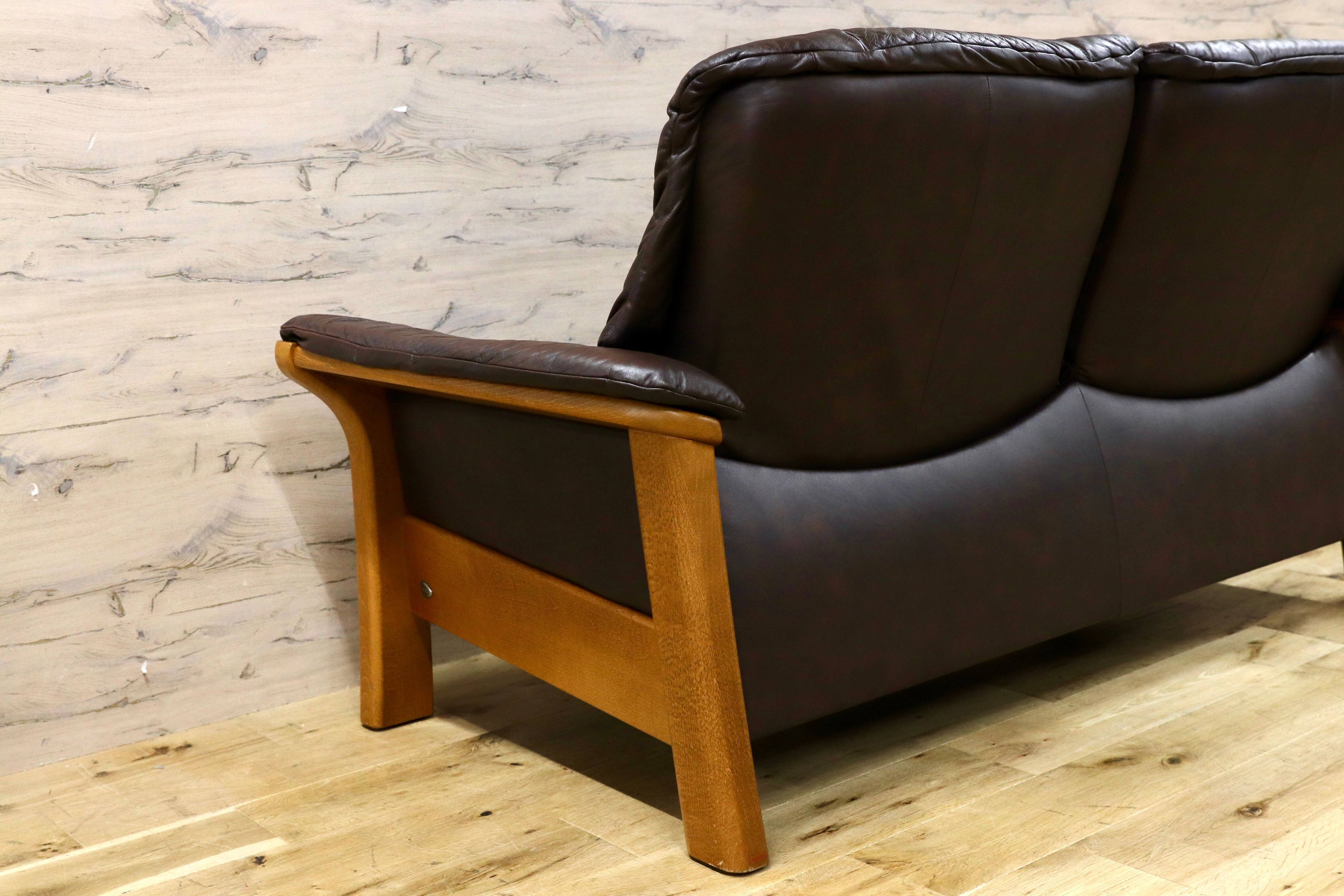 GMGS226○EKORNES / エコーネス Buckingham バッキンガム 2人掛けソファ リクライニングチェア 北欧 ノルウェー ヴィンテージ 約50万