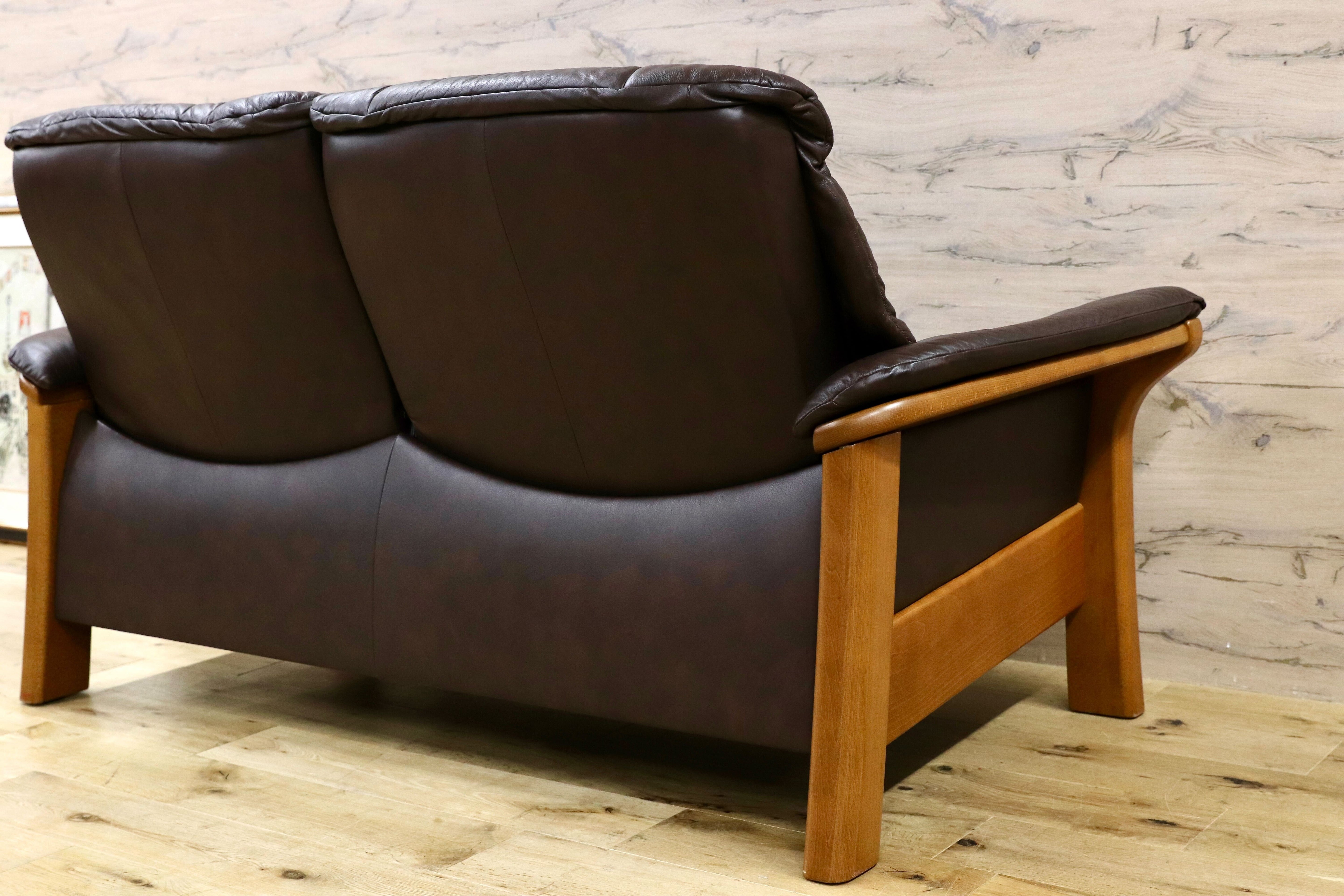 GMGS226○EKORNES / エコーネス Buckingham バッキンガム 2人掛けソファ リクライニングチェア 北欧 ノルウェー ヴィンテージ 約50万