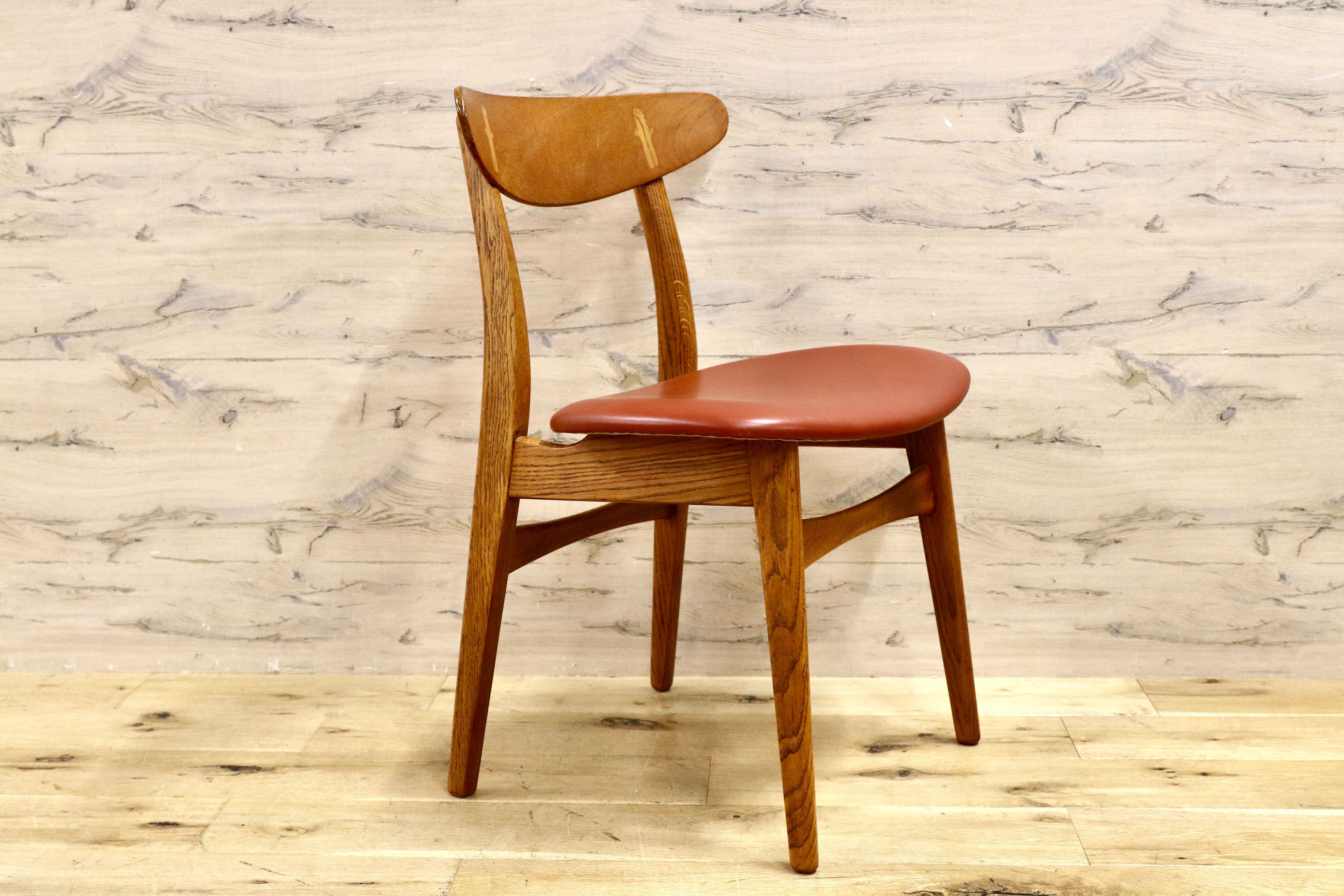 GMHO31C○Kitani / キタニ CH30 ハンス・J・ウェグナー ダイニングチェア 椅子 北欧モダン 名作 オーク材 レザー Hans J. Wegner