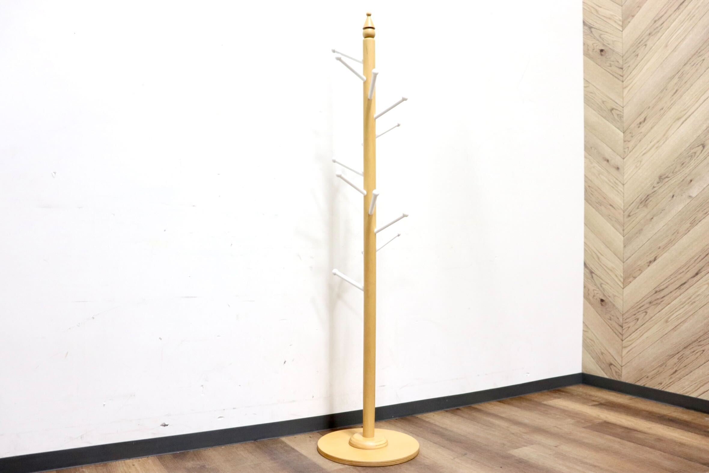 GMHH261○ACTUS / アクタス ANFUN アンファン キッズ コートスタンド ポールラック 帽子掛け ビーチ材 ナチュラル 北欧スタイル 展示品