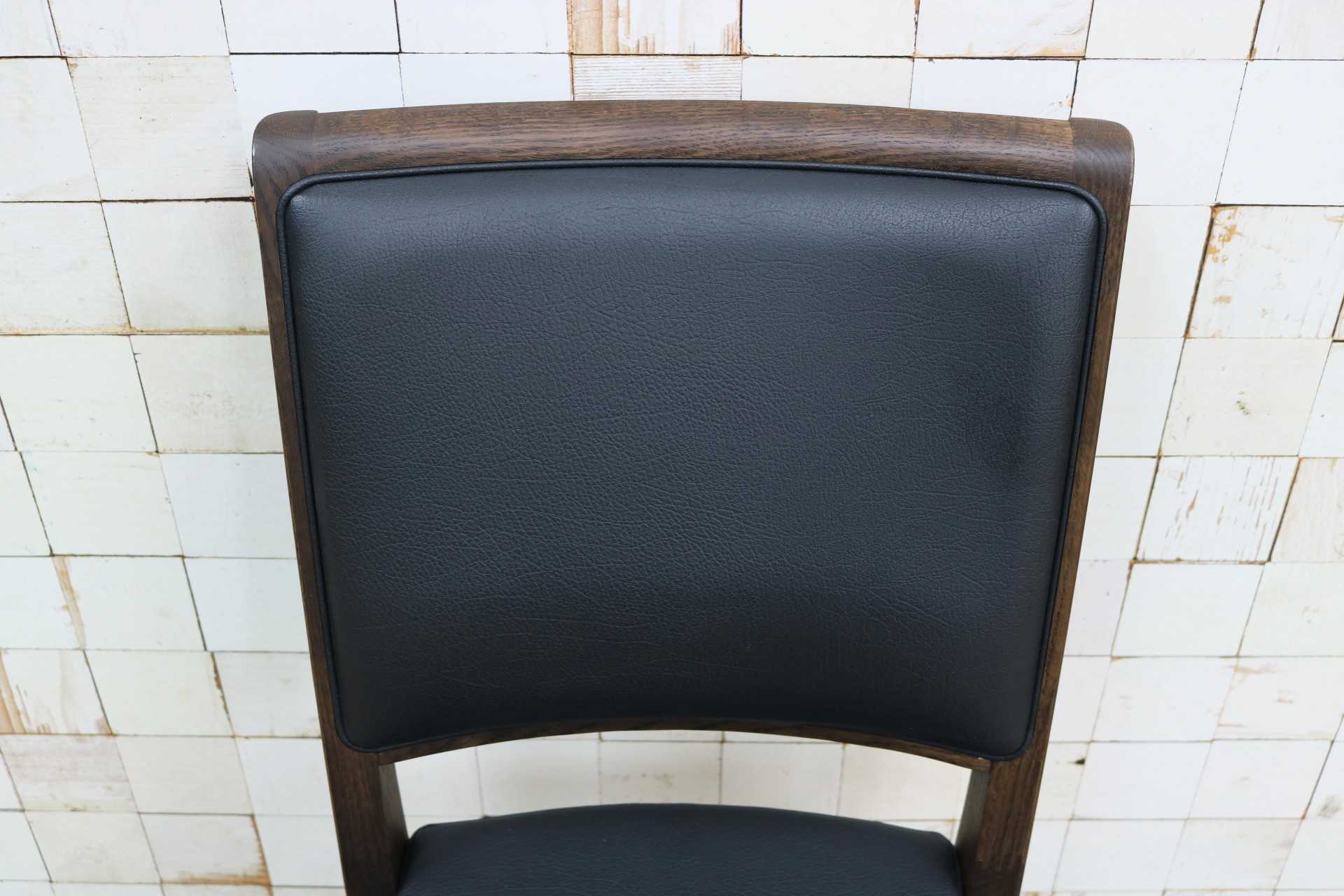 GMIS476B○karimoku / カリモク Chitano チターノ アームレスチェア ダイニングチェア 食卓椅子 レッドオーク 合皮 レザー 木製 国産家具