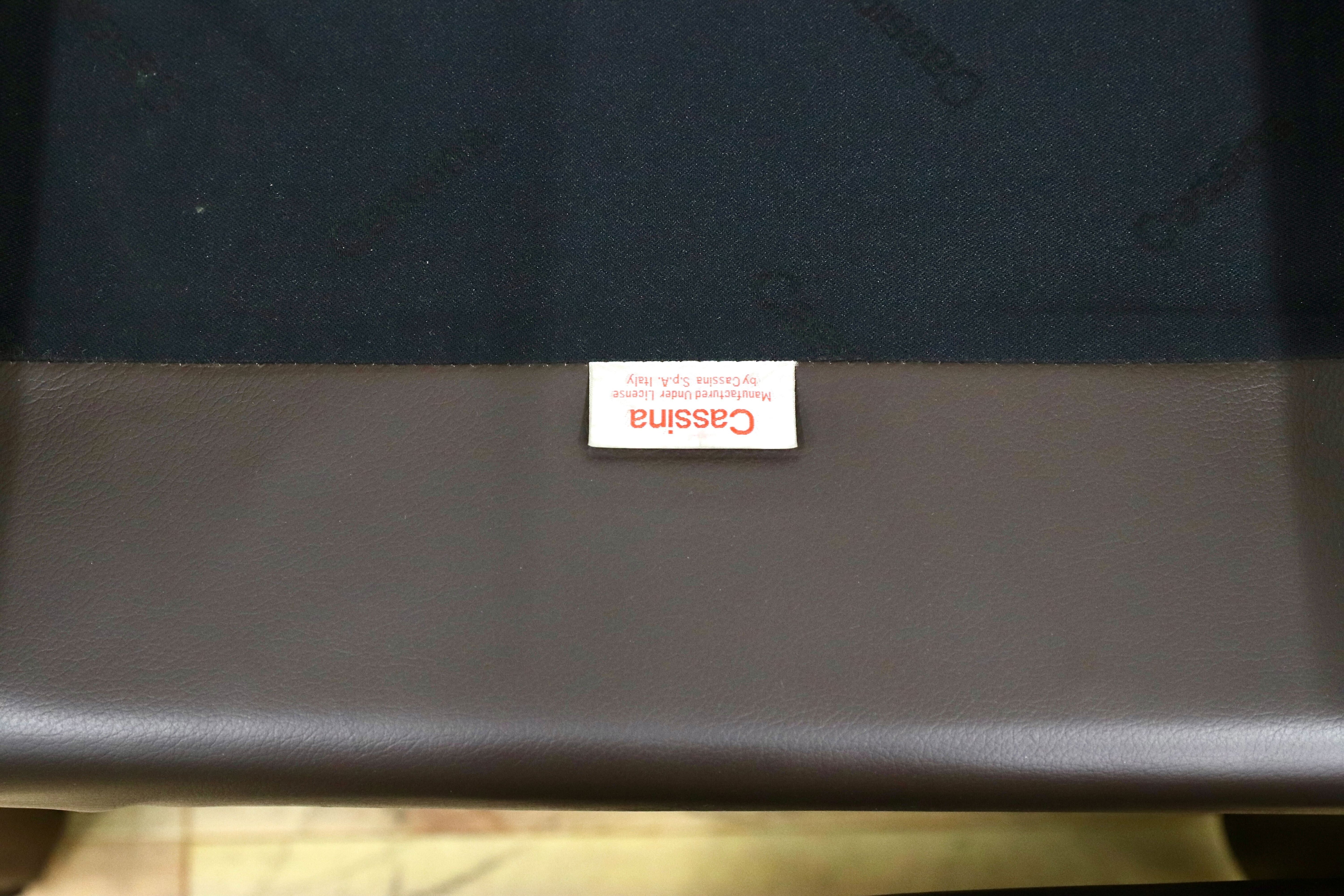 GMHK778A○Cassina / カッシーナ BREAK ブレーク 本革 レザー アームチェア 椅子 キャスター付き マリオ・ベリーニ イタリアモダン 約56万