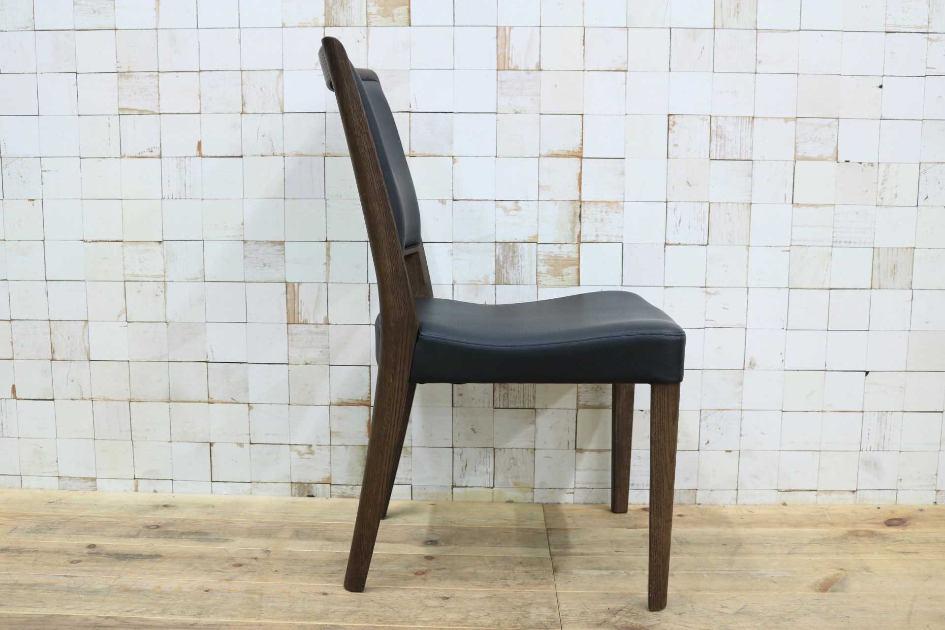 GMIS476B○karimoku / カリモク Chitano チターノ アームレスチェア ダイニングチェア 食卓椅子 レッドオーク 合皮 レザー 木製 国産家具