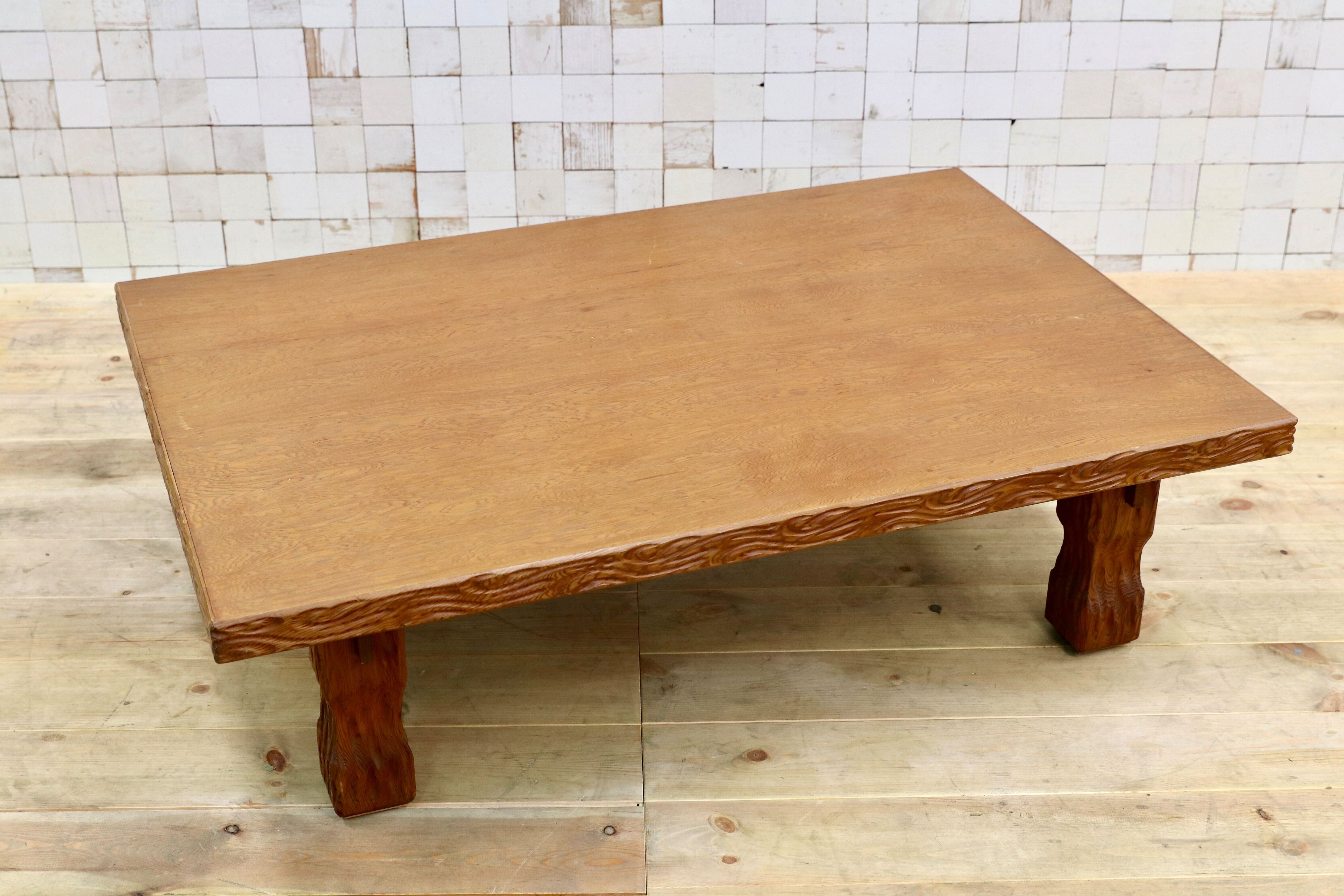 GMHK765○世界遺産屋久杉 座卓 センターテーブル リビングテーブル ローテーブル 木製 和家具 レトロ 和モダン 座敷 和室 アンティーク