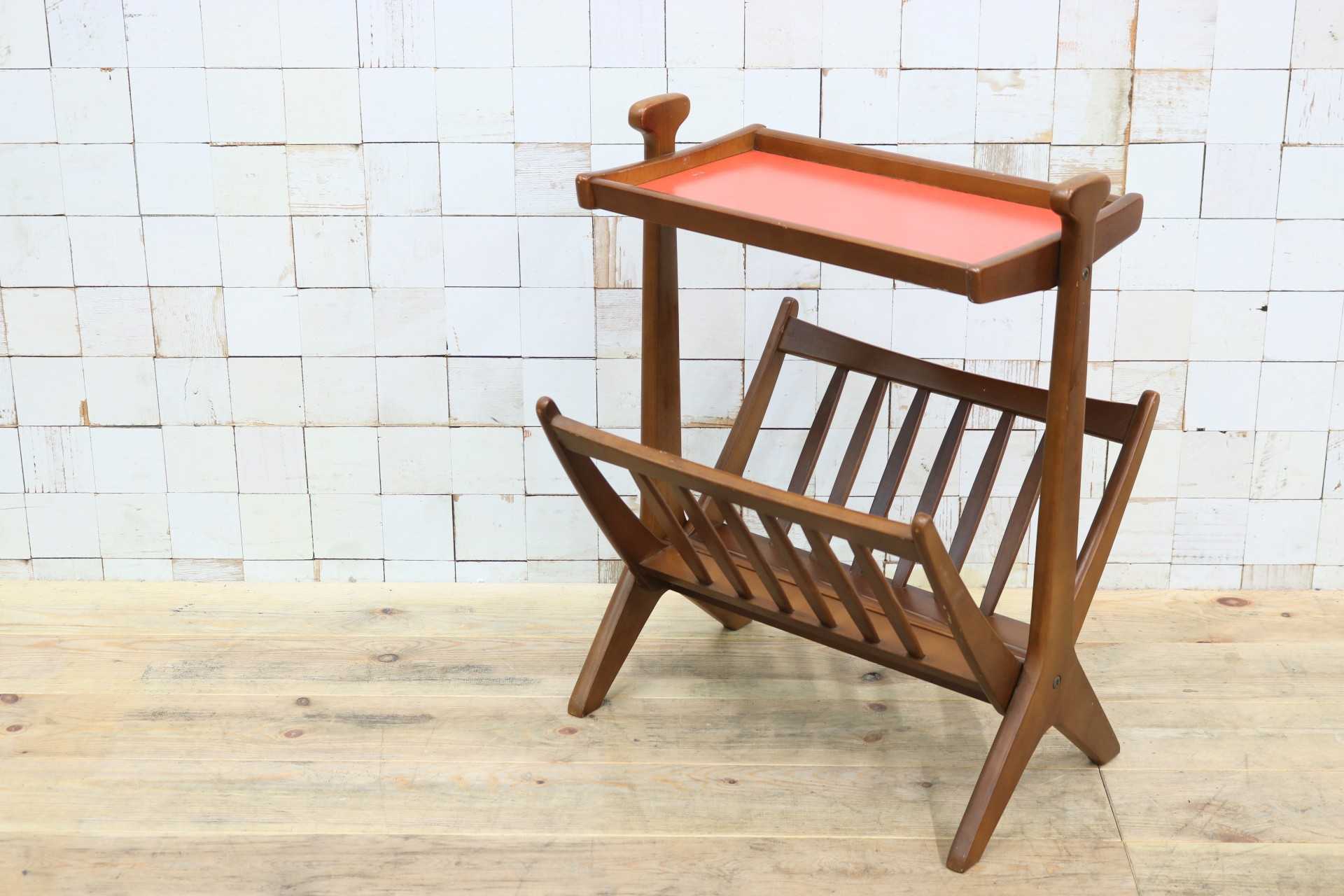 GMIS482○karimoku / カリモク オールドカリモク サイドテーブル コーヒーテーブル マガジンラック ヴィンテージ インテリア 木製 希少