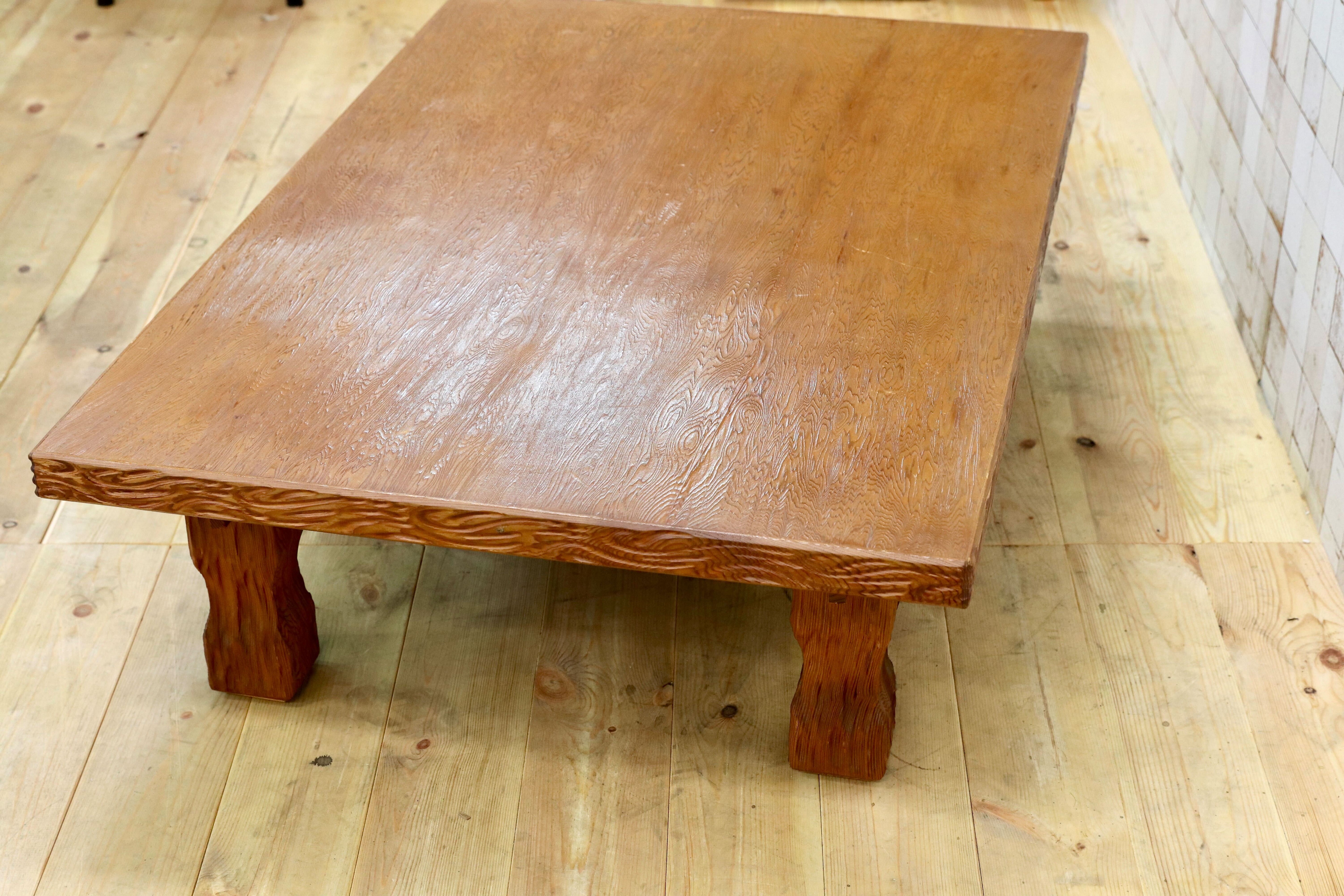 GMHK765○世界遺産屋久杉 座卓 センターテーブル リビングテーブル ローテーブル 木製 和家具 レトロ 和モダン 座敷 和室 アンティーク