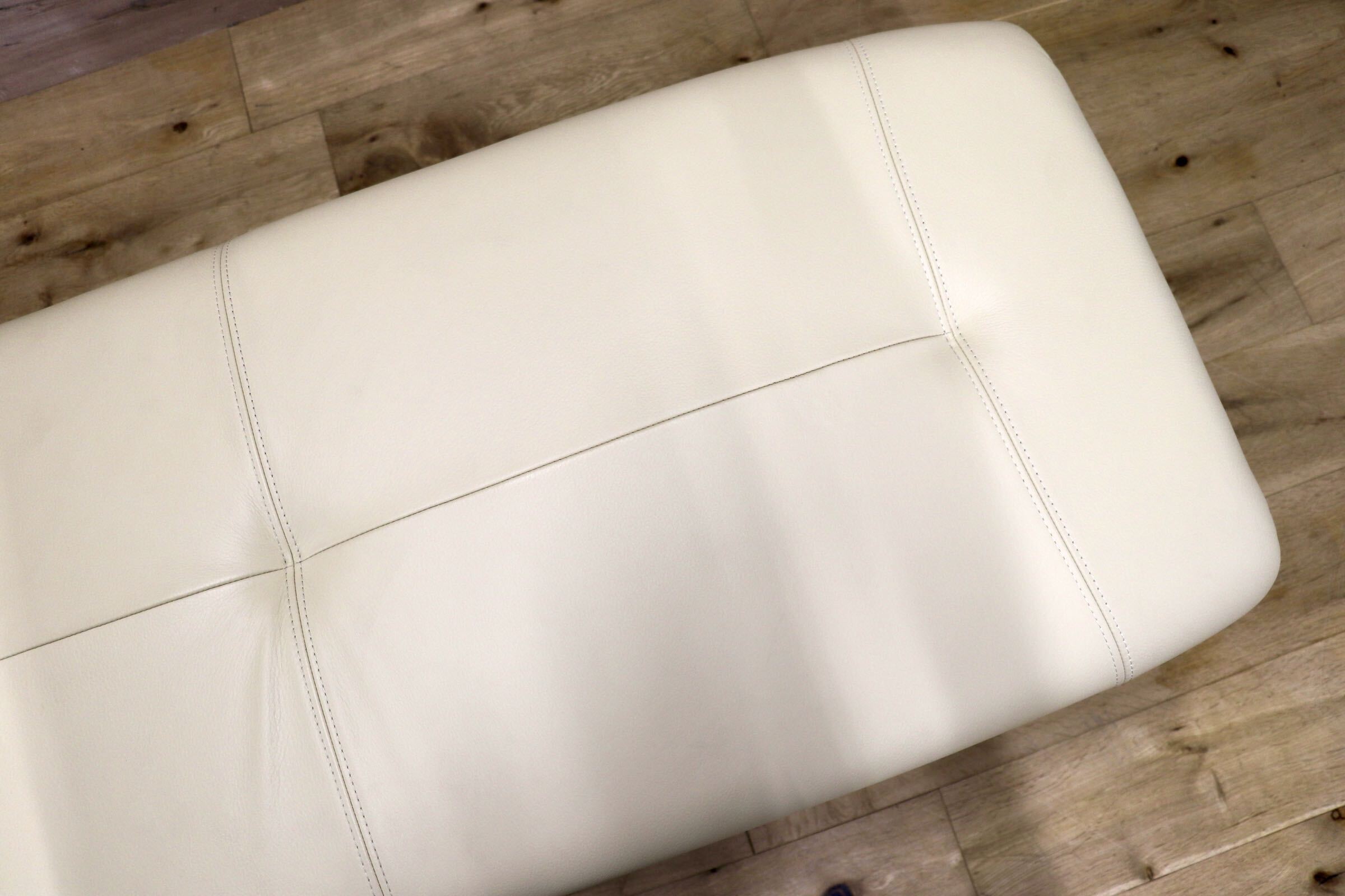 GMJS246B○NAGANO INTERIOR / ナガノインテリア ダイニングベンチ ベンチソファ ロングスツール 長椅子 本革 モダン 約15万円