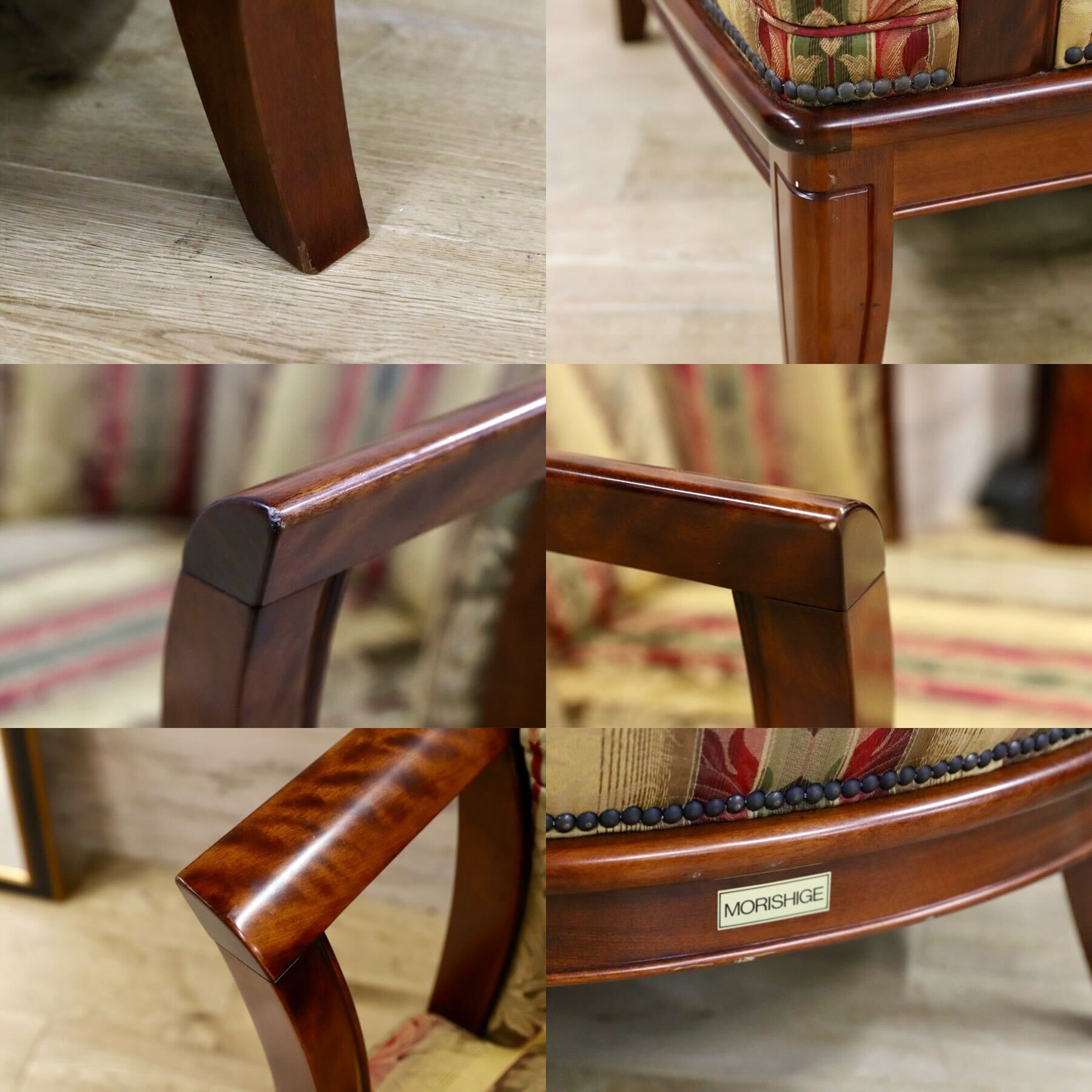 GMHS24B○モリシゲ / MORISHIGE 1人掛けソファ シングルソファ IDC大塚家具 ファブリック クラシック 検)ドレクセル マルニ