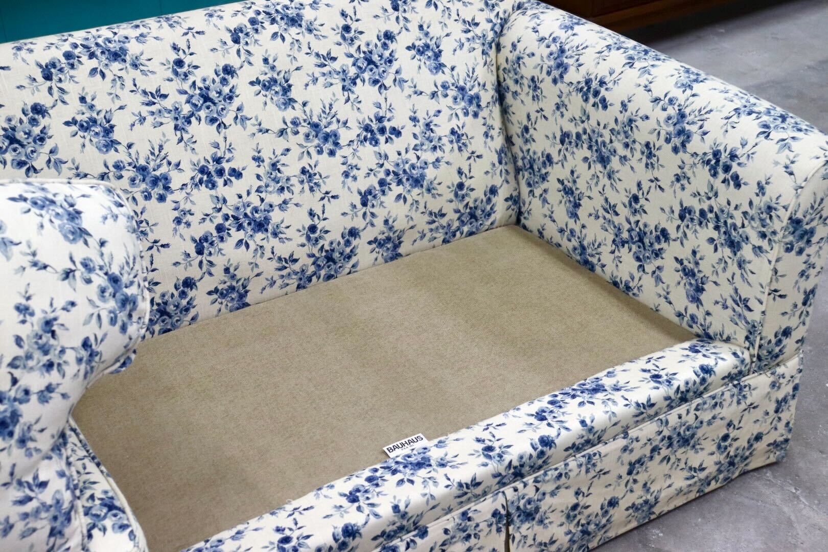 GMHK796○BAUHAUS / バウハウス ローラアシュレイ取扱い 3人掛けソファ トリプルソファ ファブリック エレガント 高級家具 長椅子