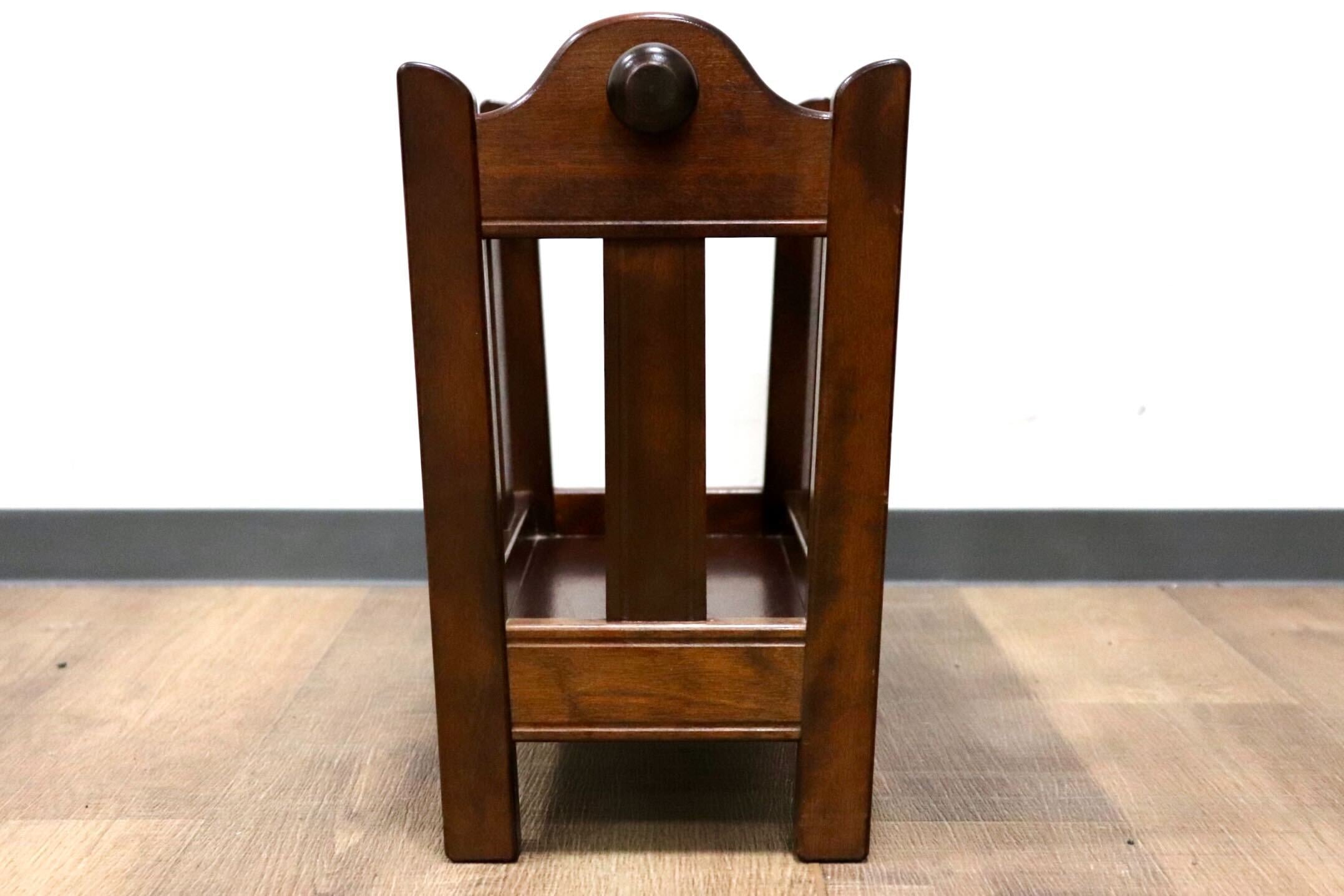 GMGH297○松本民芸家具 C型 マガジンラック 雑誌立て ミズメザクラ 無垢材 民芸家具 伝統工芸 和家具 レトロ 和モダン アンティーク 美品