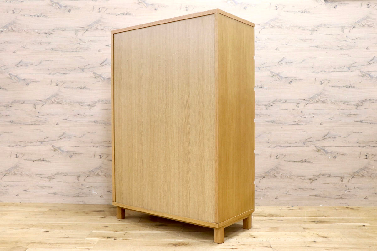 GMJS302D○無印良品 / MUJI オーク材 チェスト 6段ワイド 7杯 幅80cm 天然木 北欧 ナチュラル