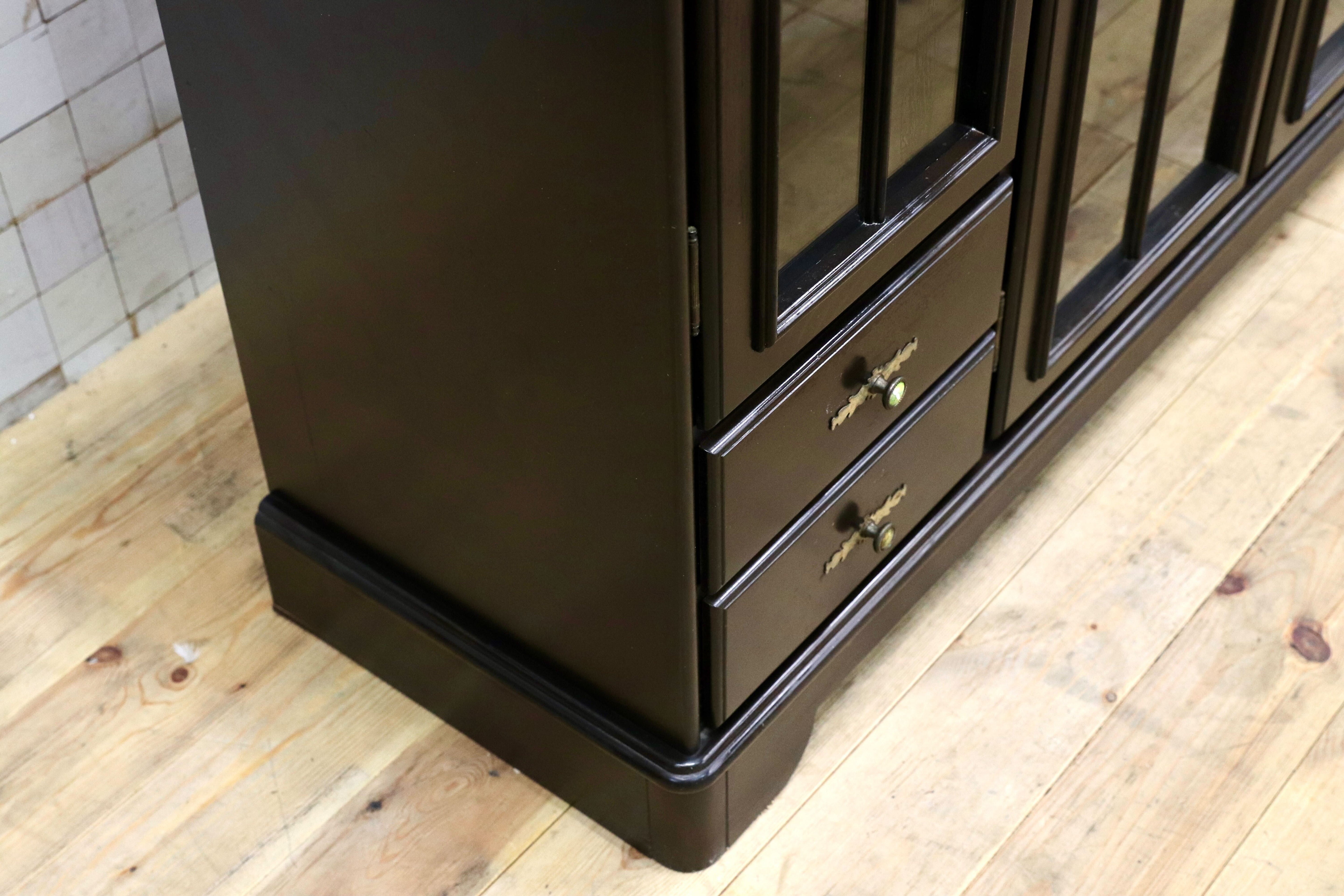 GMIH475○karimoku / カリモク アンティーク サイドボード リビングボード キャビネット キュリオ クラシック ヴィンテージ 飾り棚