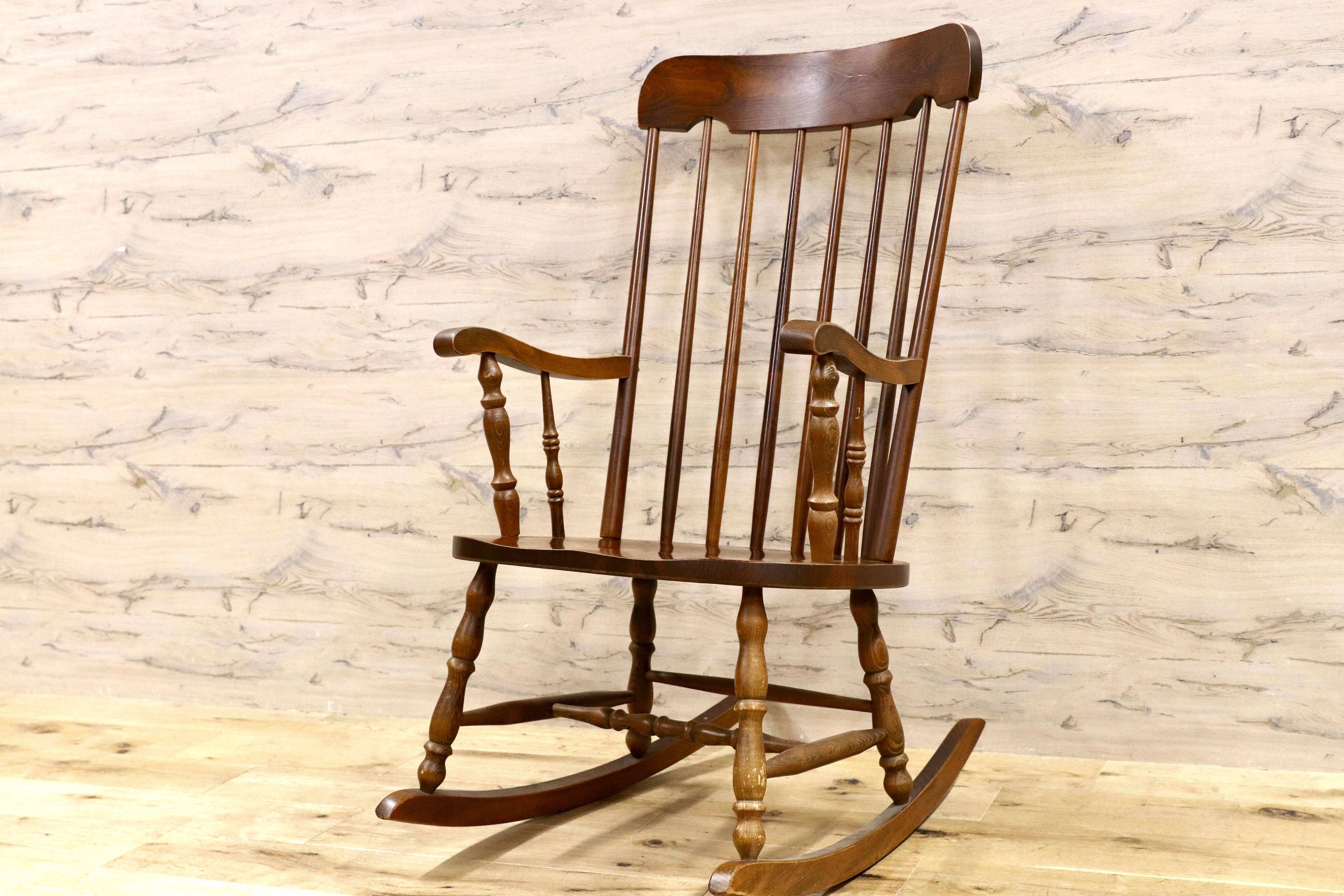 GMGK498○飛騨家具 ロッキングチェア 揺り椅子 レトロ カントリー 検)柏木工 飛騨産業