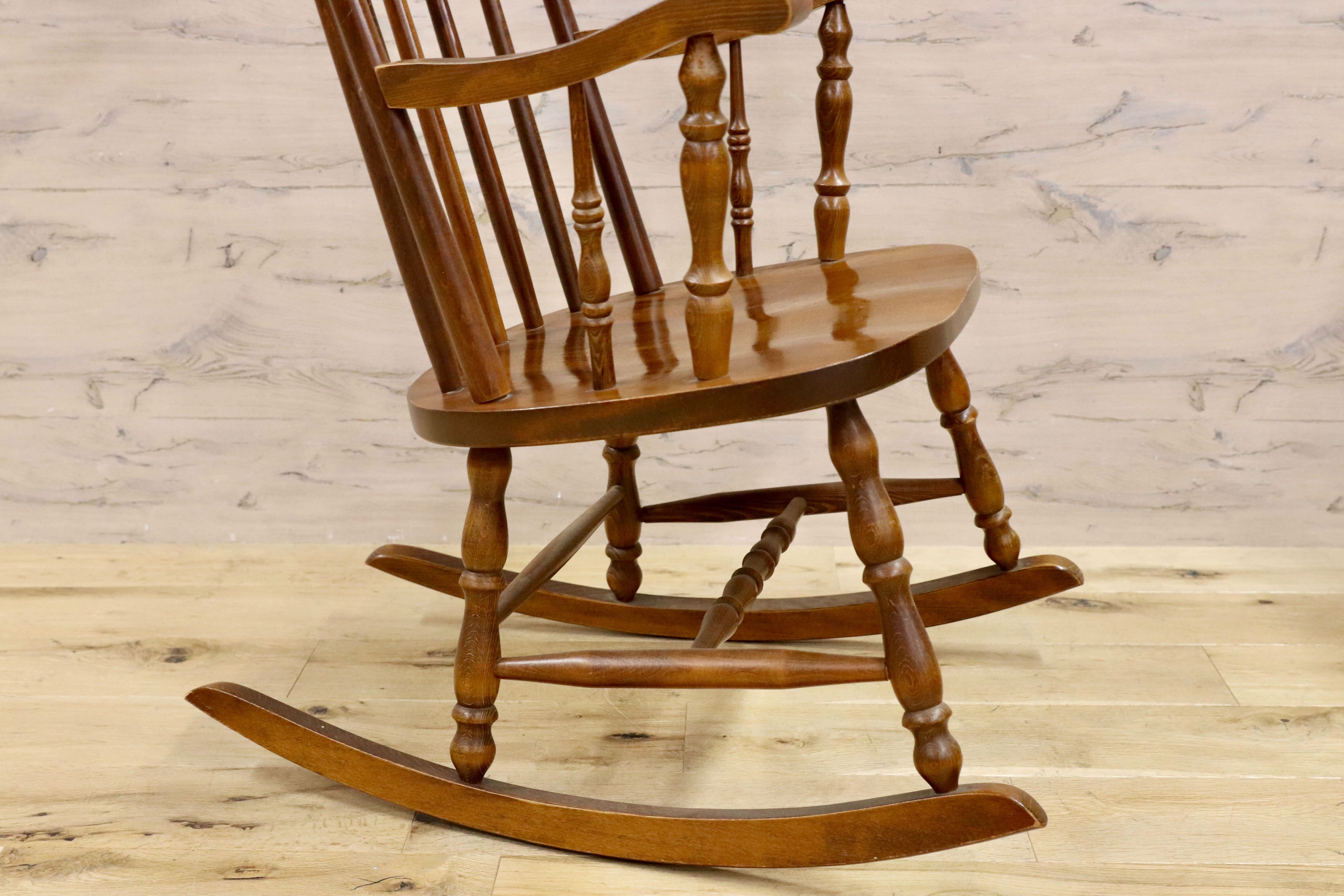 GMGK498○飛騨家具 ロッキングチェア 揺り椅子 レトロ カントリー 検)柏木工 飛騨産業