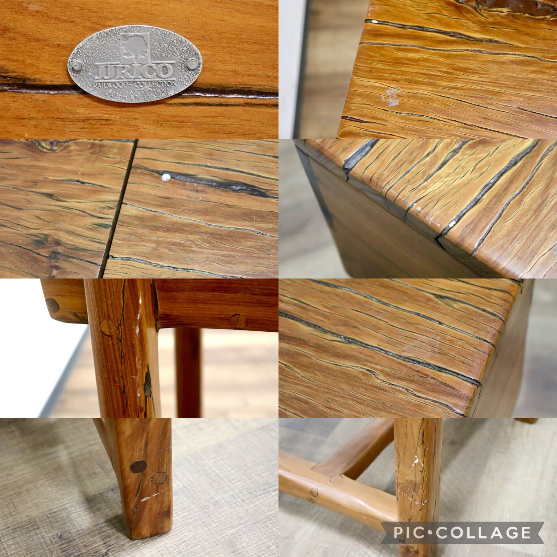 GMGT186○JJRICO アメリカ製 ソーイングテーブル サイドテーブル 天然木 古材 無垢 作業台 小物入れ 収納カントリー ヴィンテージ 希少