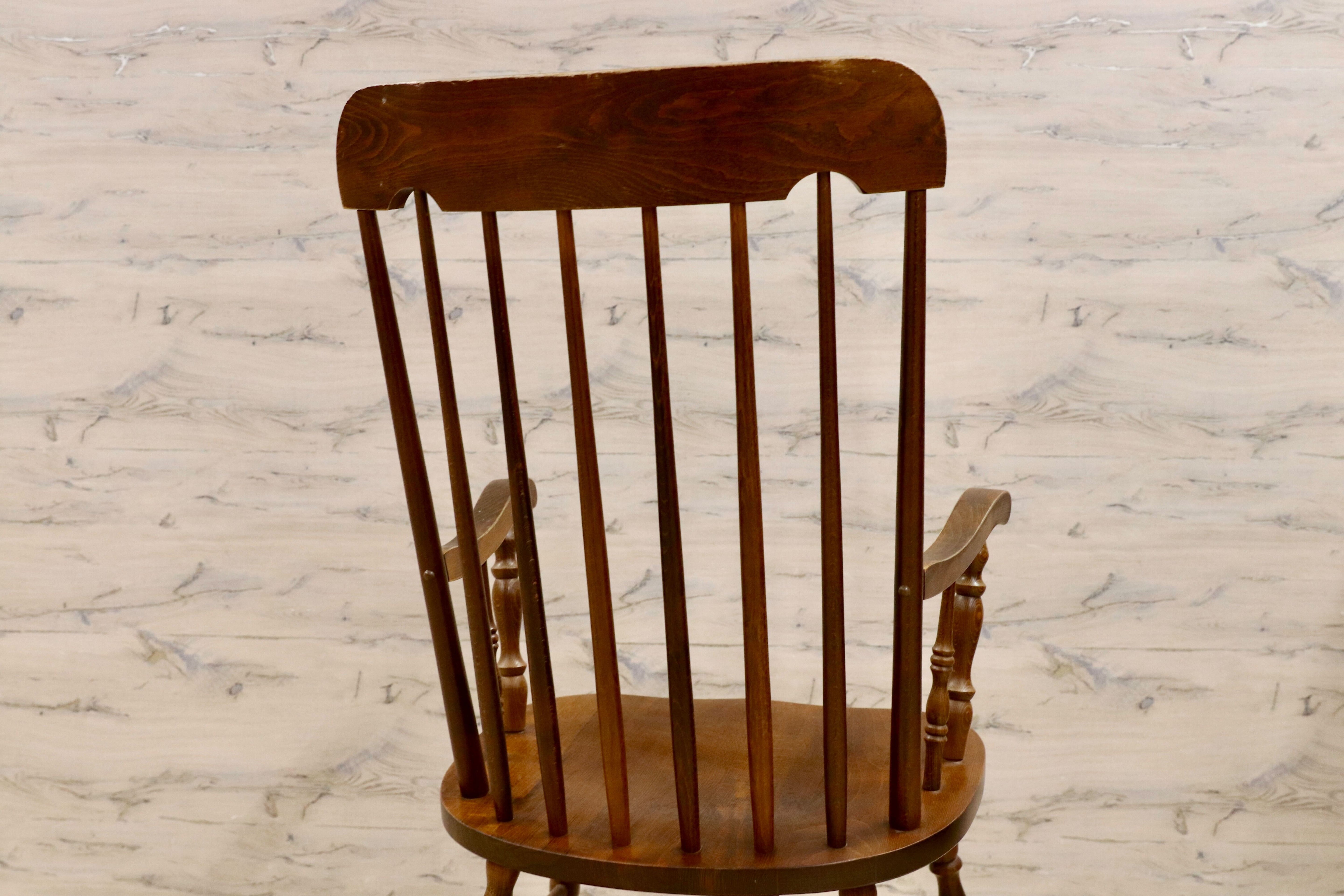 GMGK498○飛騨家具 ロッキングチェア 揺り椅子 レトロ カントリー 検)柏木工 飛騨産業