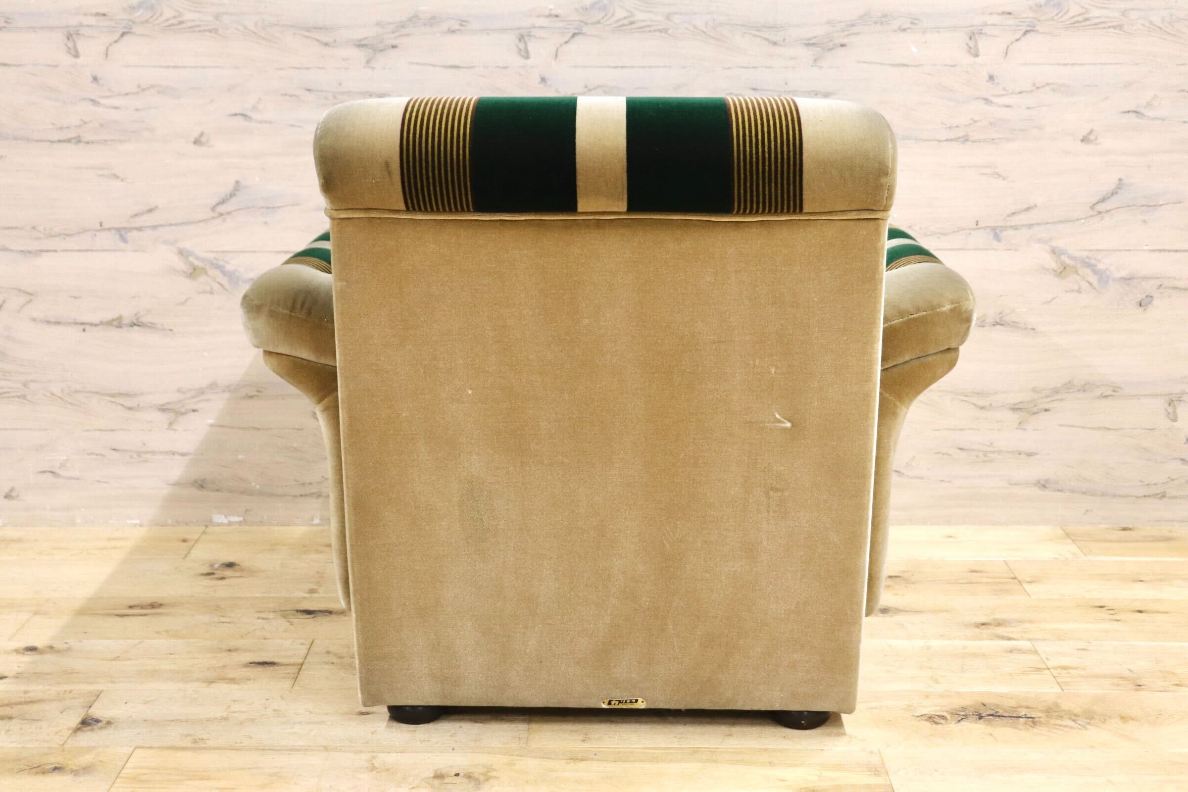 GMIH353B○オールドカリモク karimoku シングルソファ 1人掛けソファ ヴィンテージ ファブリック レトロモダン ミッドセンチュリー