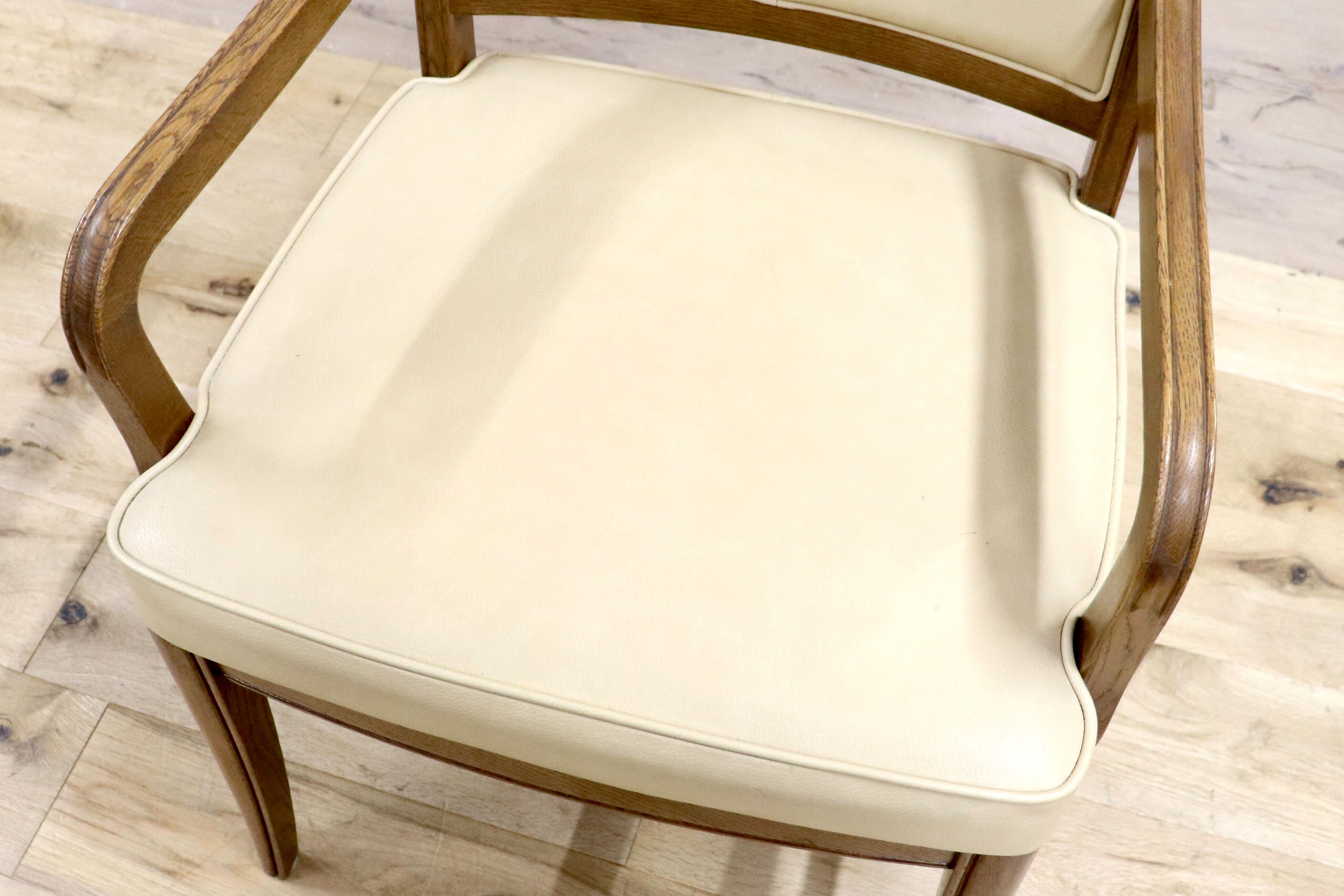 GMHS360D○domani / ドマーニ カリモク最高峰 QUEENS LIFE ダイニングチェア アームチェア レザー アイボリー モダン