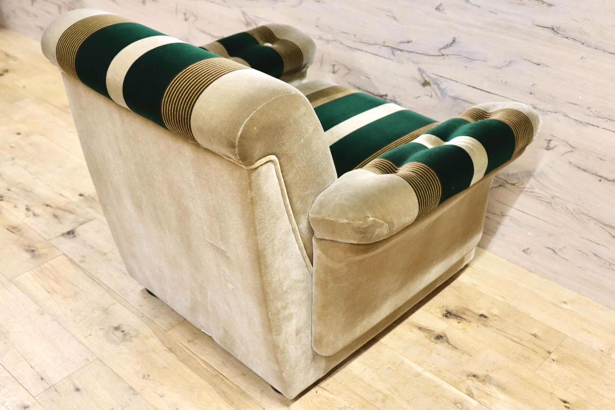 GMIH353B○オールドカリモク karimoku シングルソファ 1人掛けソファ ヴィンテージ ファブリック レトロモダン ミッドセンチュリー