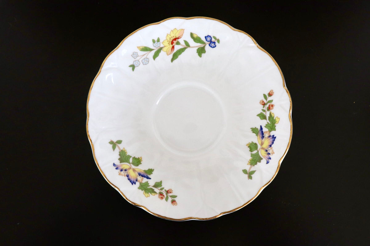 GMJO137C○Aynsley / エインズレイ ティーカップ&ソーサー 花柄 1客 金彩 ヴィンテージ 廃盤