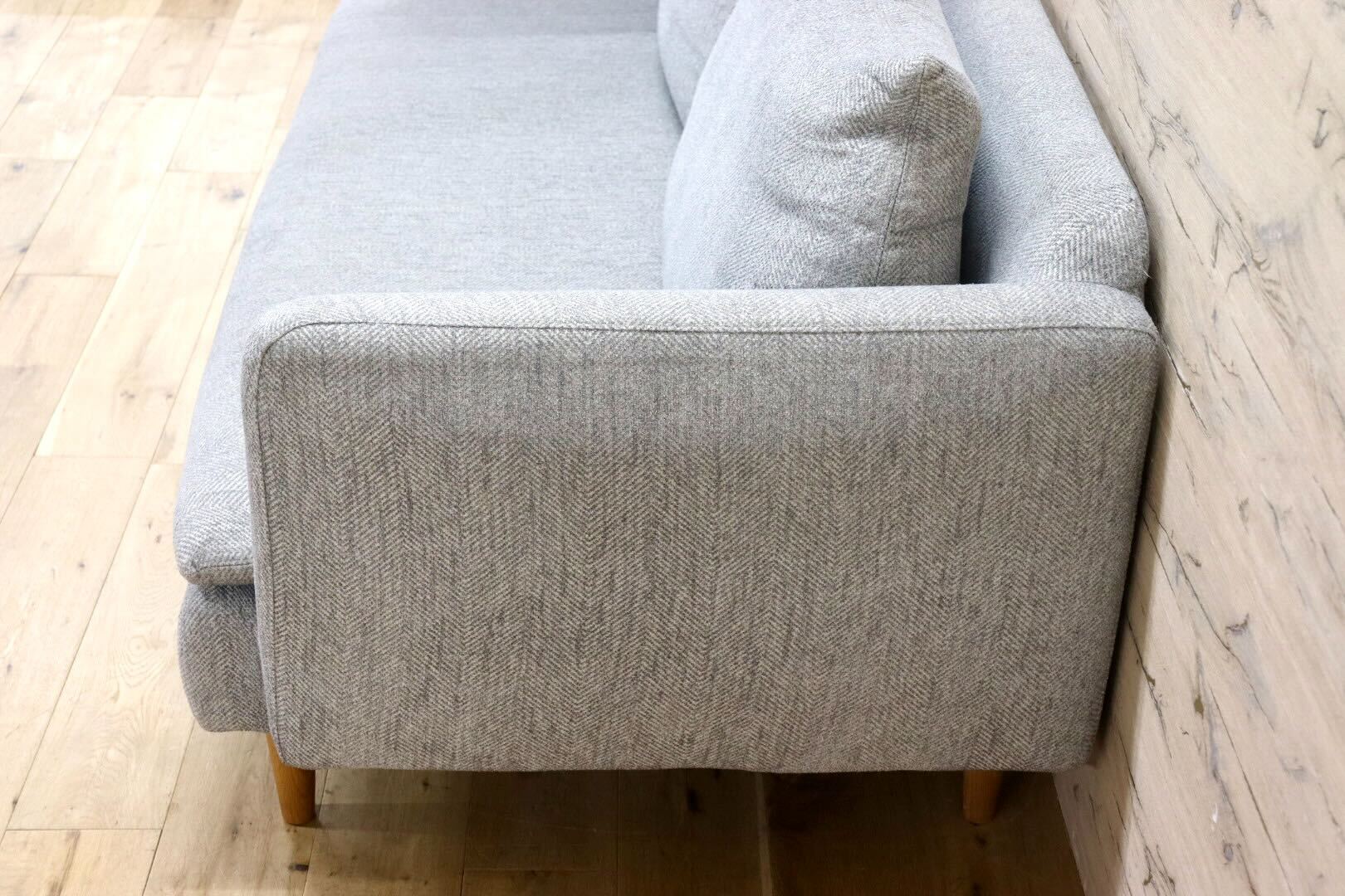 GMHK806○unico / ウニコ RAUFA ラウファ 2.5人掛けソファ ラブソファ カバーリング ファブリック フェザー 北欧スタイル 定価約11.9万